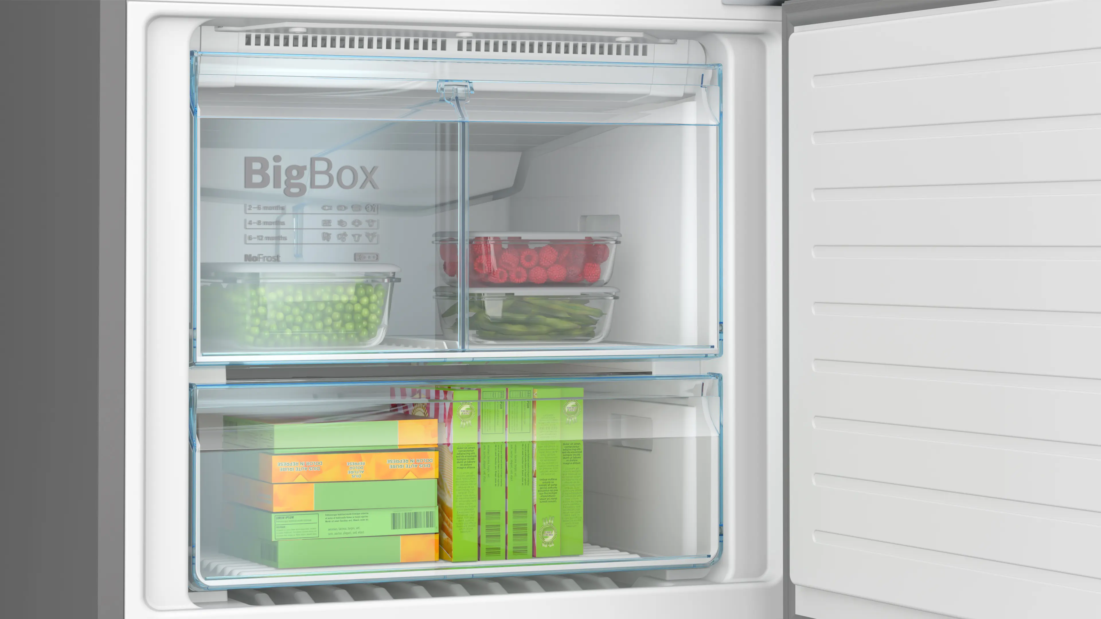 Serie 6 Alttan Donduruculu Buzdolabı 186 x 75 cm Parmak izi bırakmayan siyah inoks - Gorsel 6