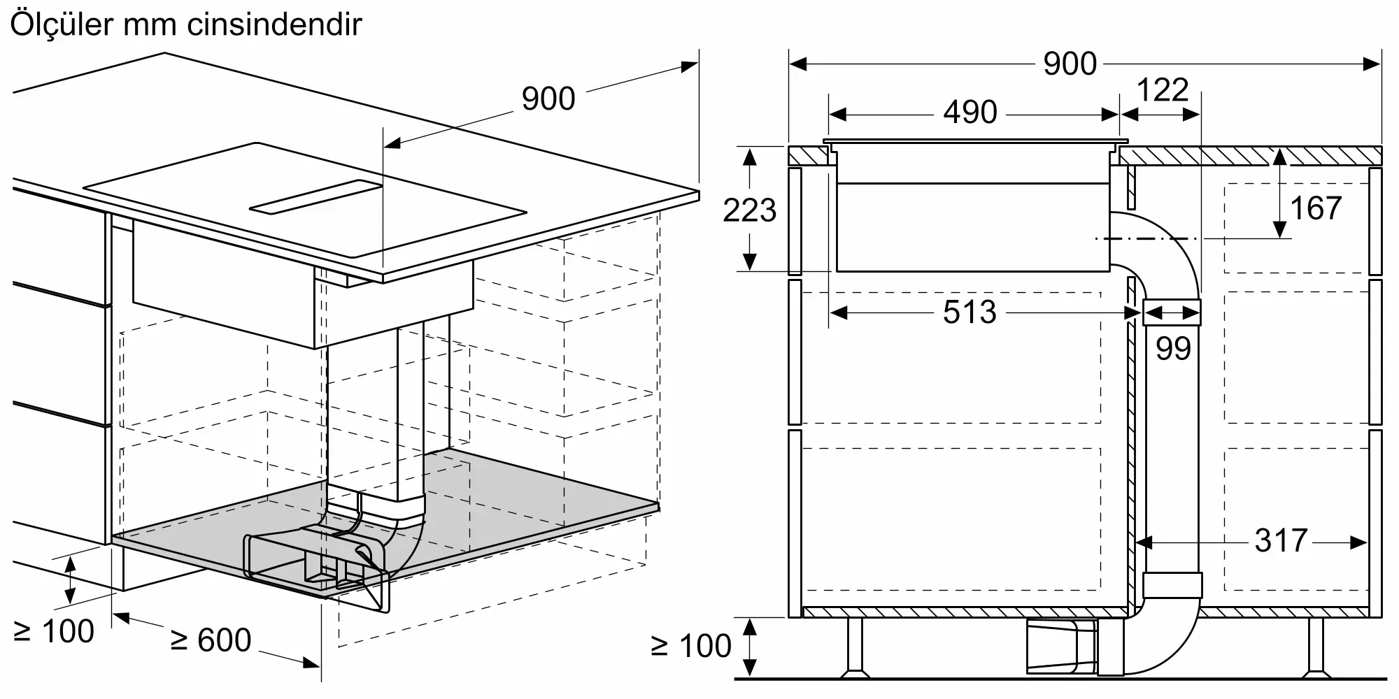 Serie 4 Davlumbaz Entegreli İndüksiyon Ocak,, 80 cm Çerçevesiz Yüzey - Gorsel 7