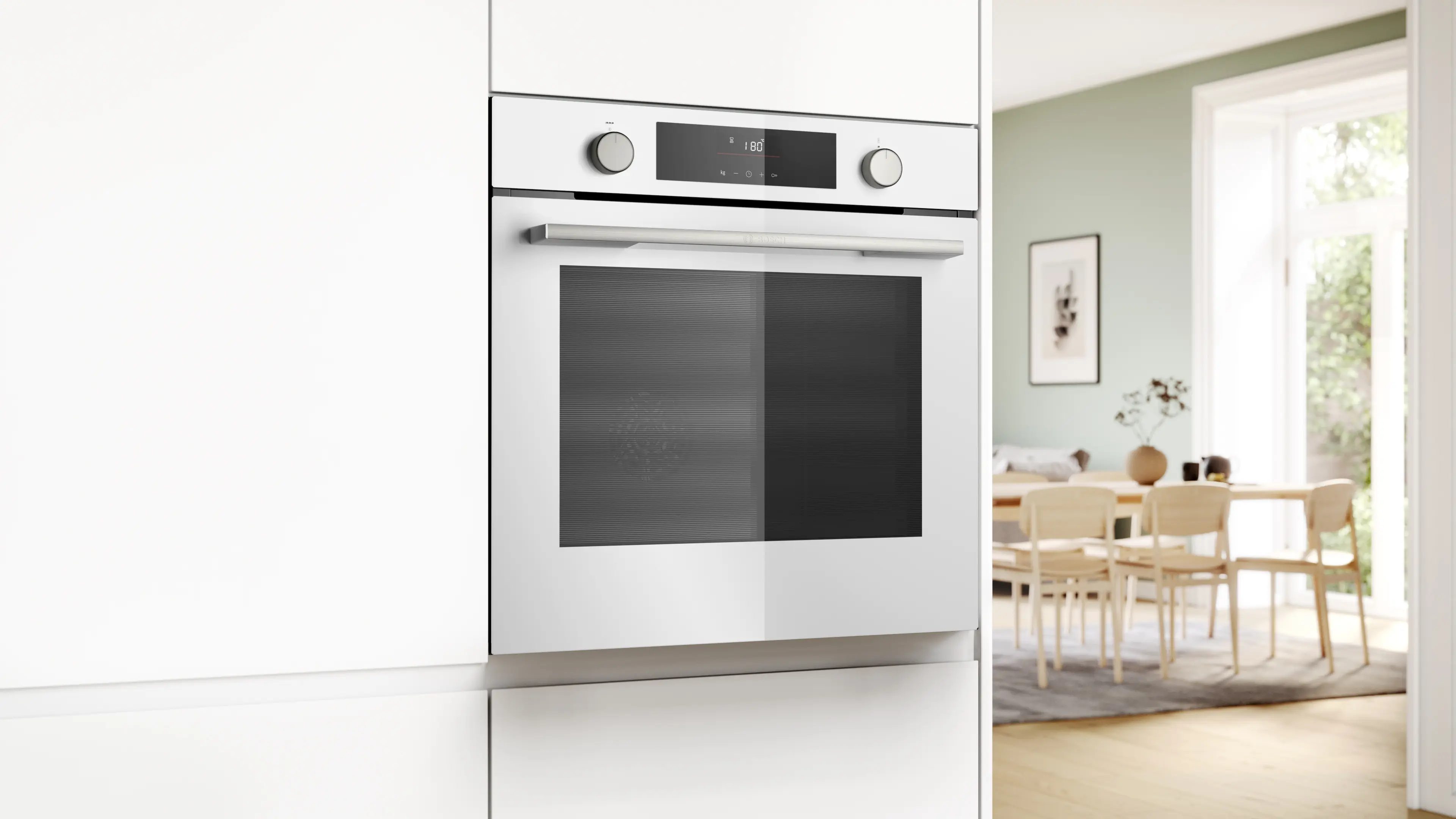 Serie 4 Buhar Destekli Ankastre Fırın 60 x 60 cm Beyaz - Gorsel 3