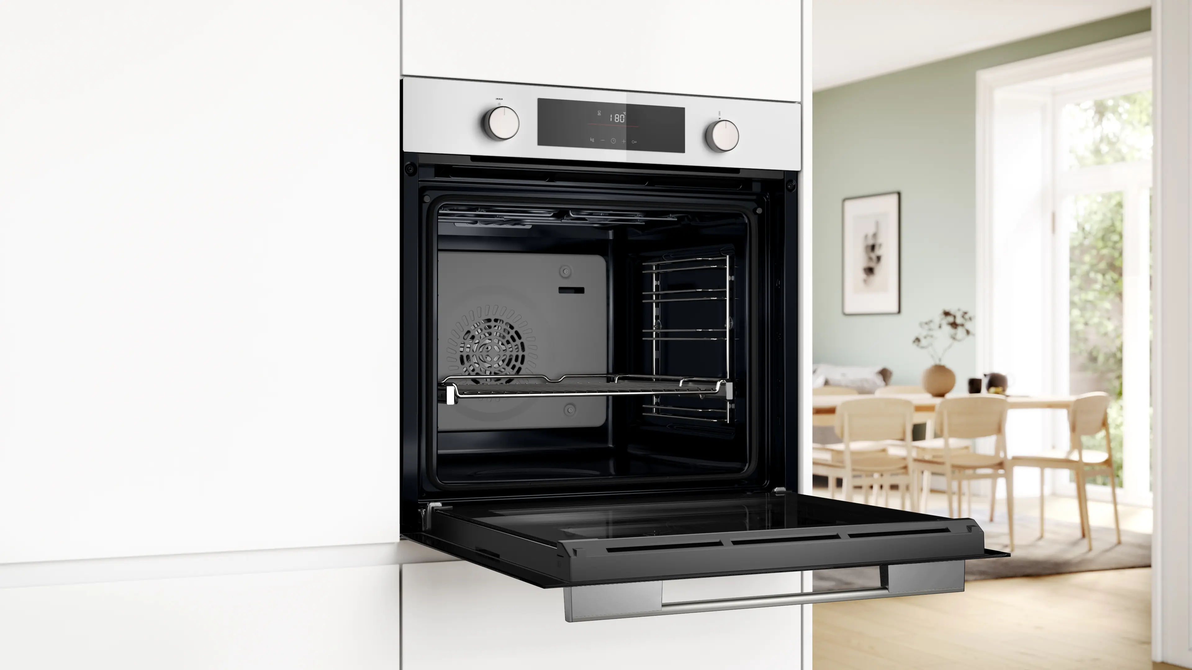 Serie 4 Buhar Destekli Ankastre Fırın 60 x 60 cm Beyaz - Gorsel 4