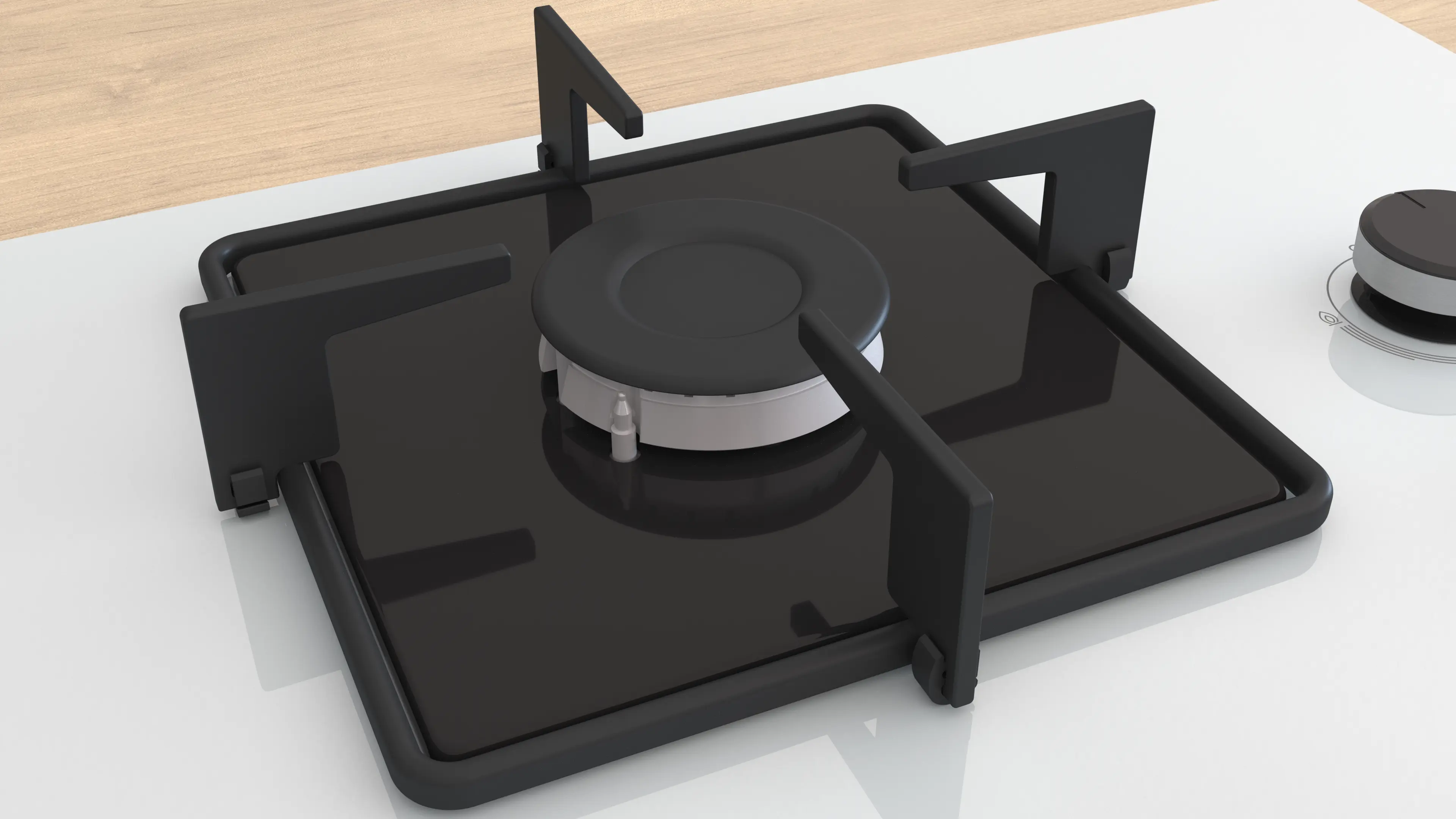 Serie 4 Gazlı Ocak 67 cm Sert cam, Beyaz - Gorsel 6