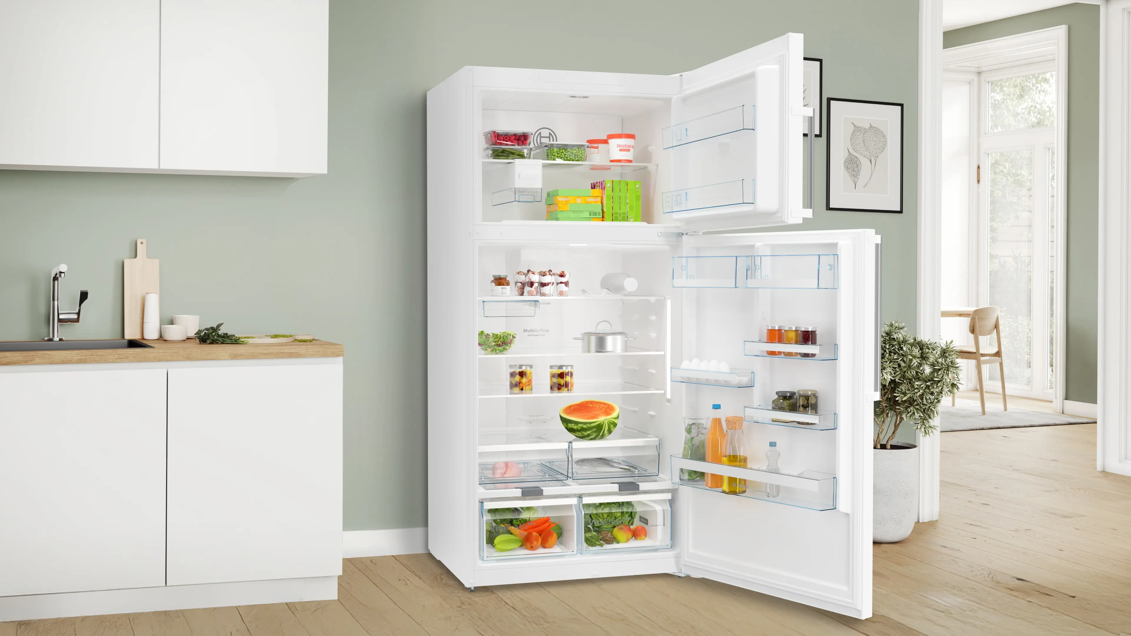 Serie 6 Üstten Donduruculu Buzdolabı 186 x 86 cm Beyaz, Total No Frost - Gorsel 3