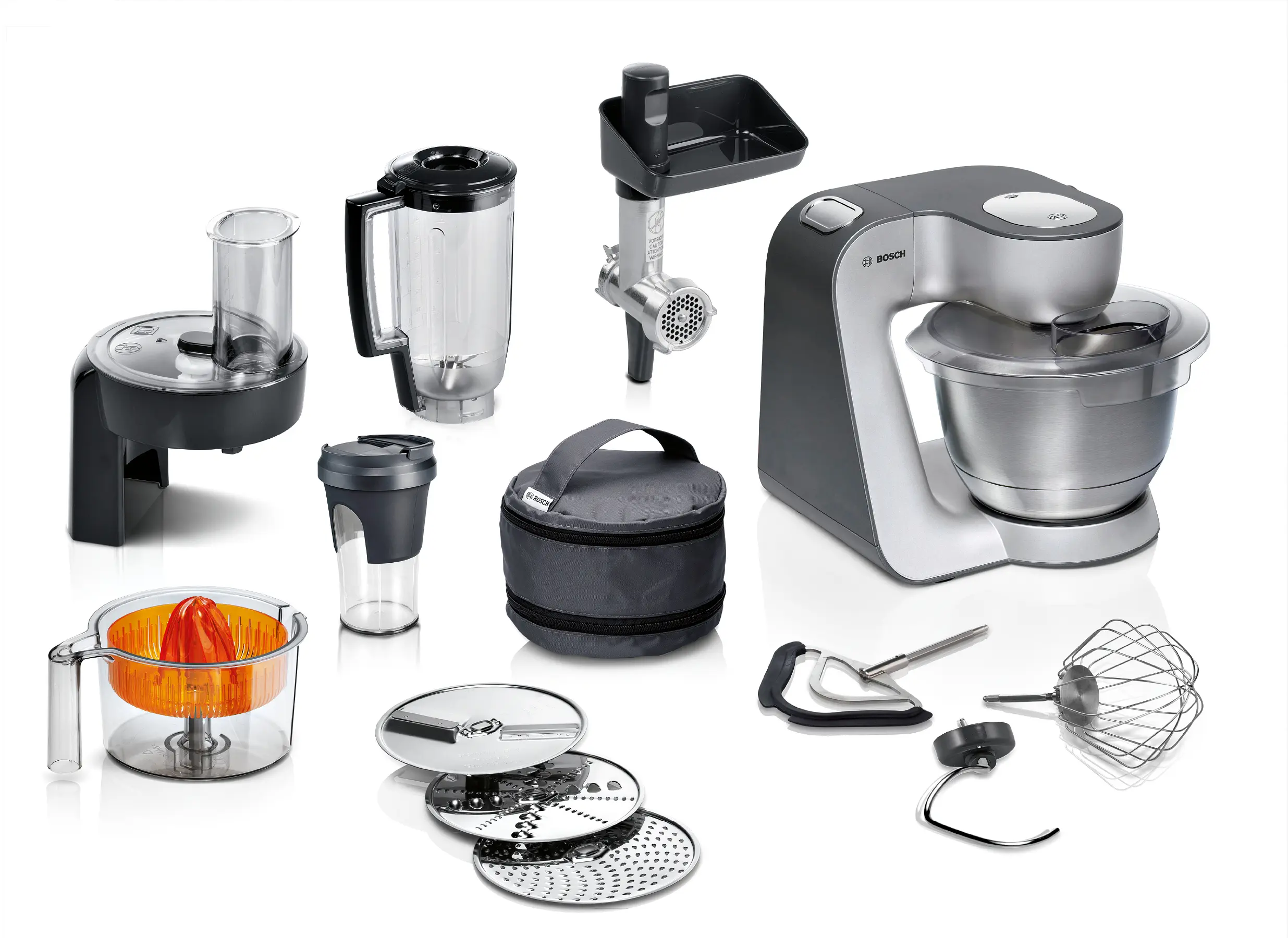 Serie 4 Mutfak Makinesi MUM 5 1000 W Gümüş, - Gorsel 2