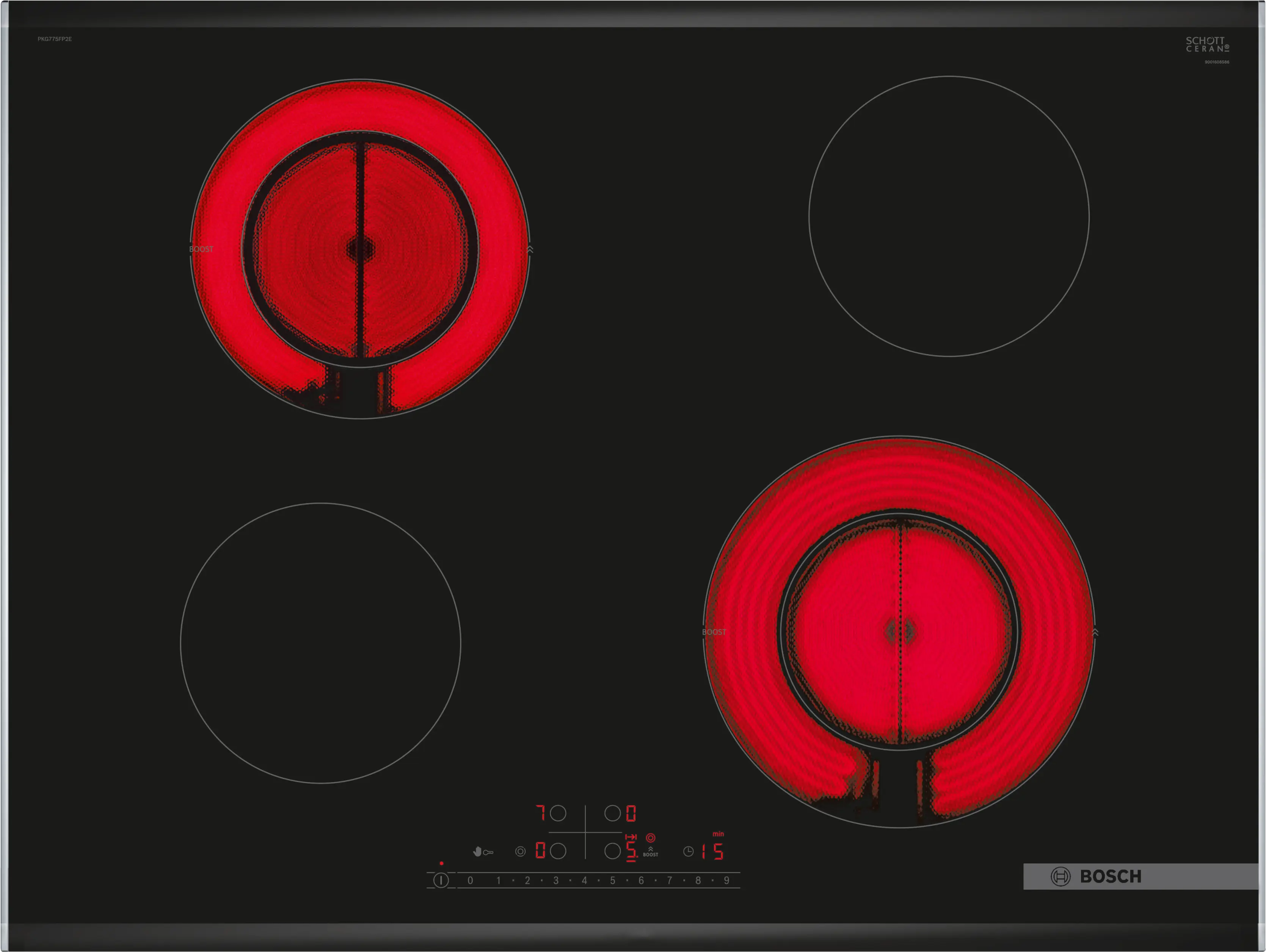 Serie 6 Elektrikli Ocak 70 cm Çerçeveli Montaj - Gorsel 1