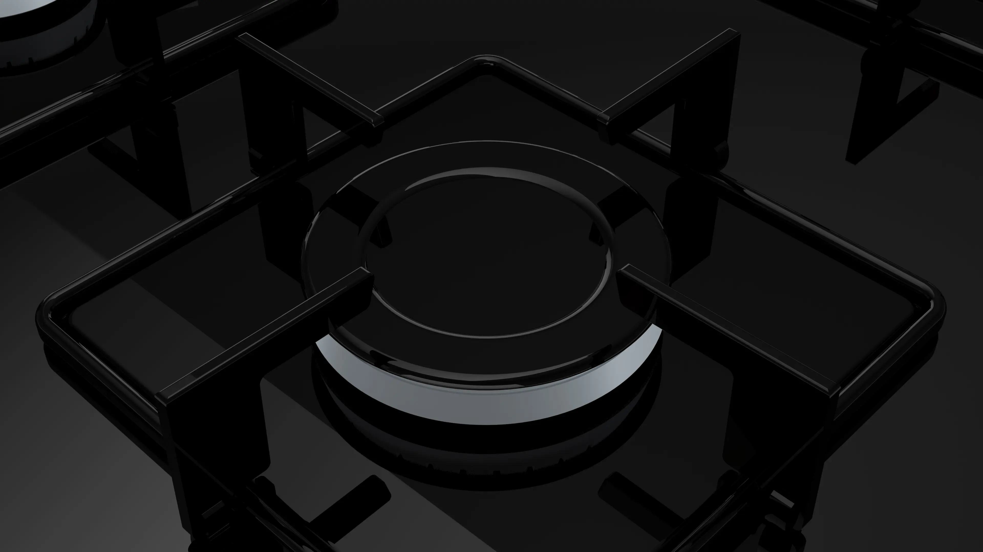 Serie 4 Gazlı Ocak 67 cm Sert cam, Siyah - Gorsel 4