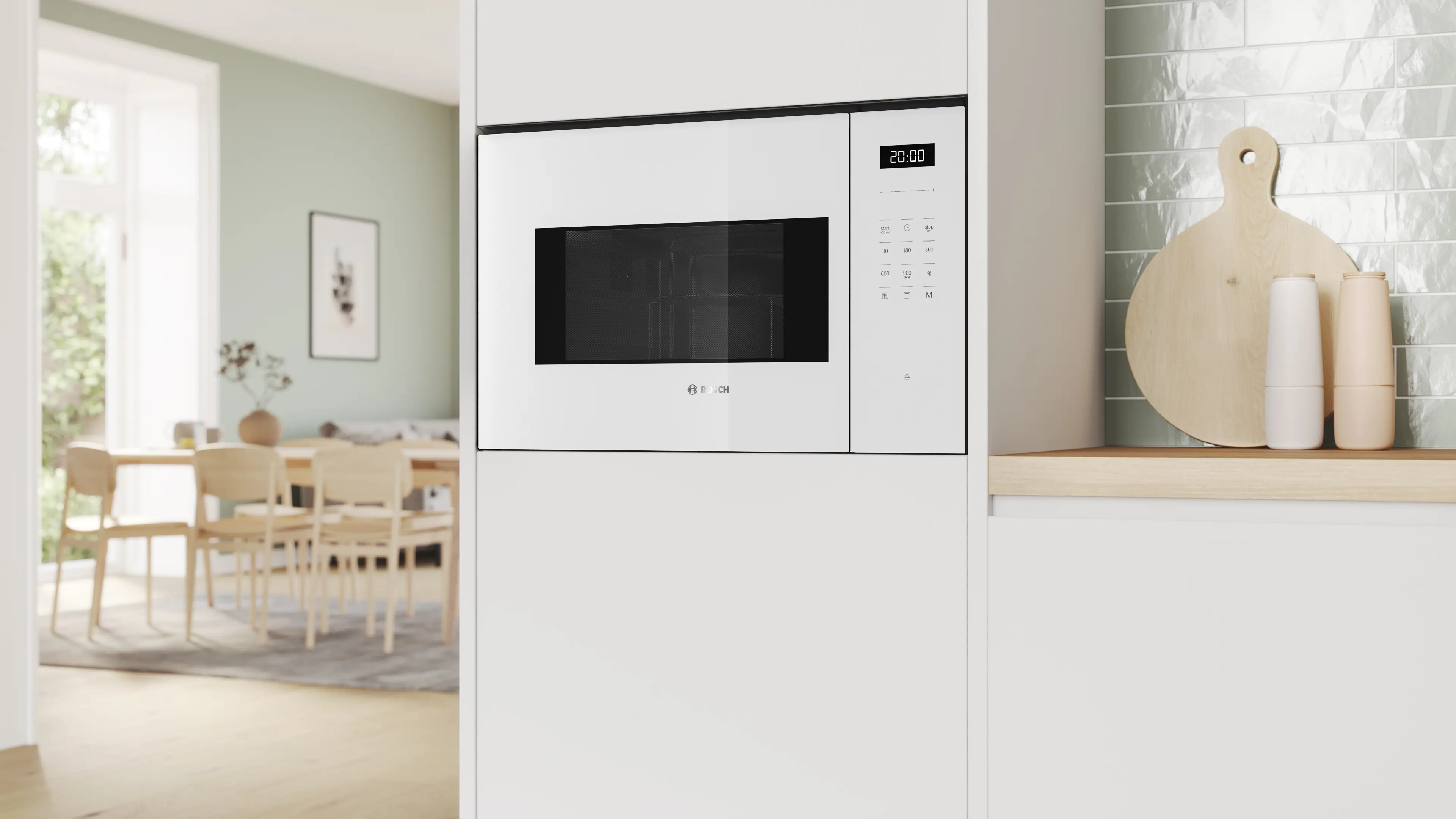 Serie 6 Ankastre Mikrodalga, Izgara Fonksiyonlu 59 x 38 cm Beyaz - Gorsel 5