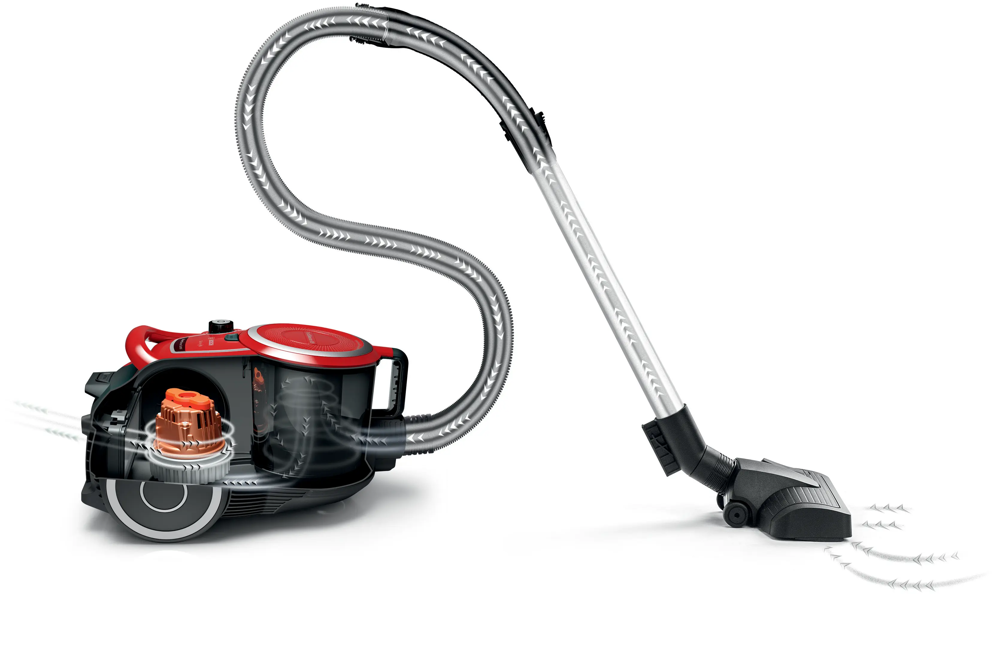 Serie 6 Toz torbasız Süpürge ProSilence Kırmızı - Gorsel 6