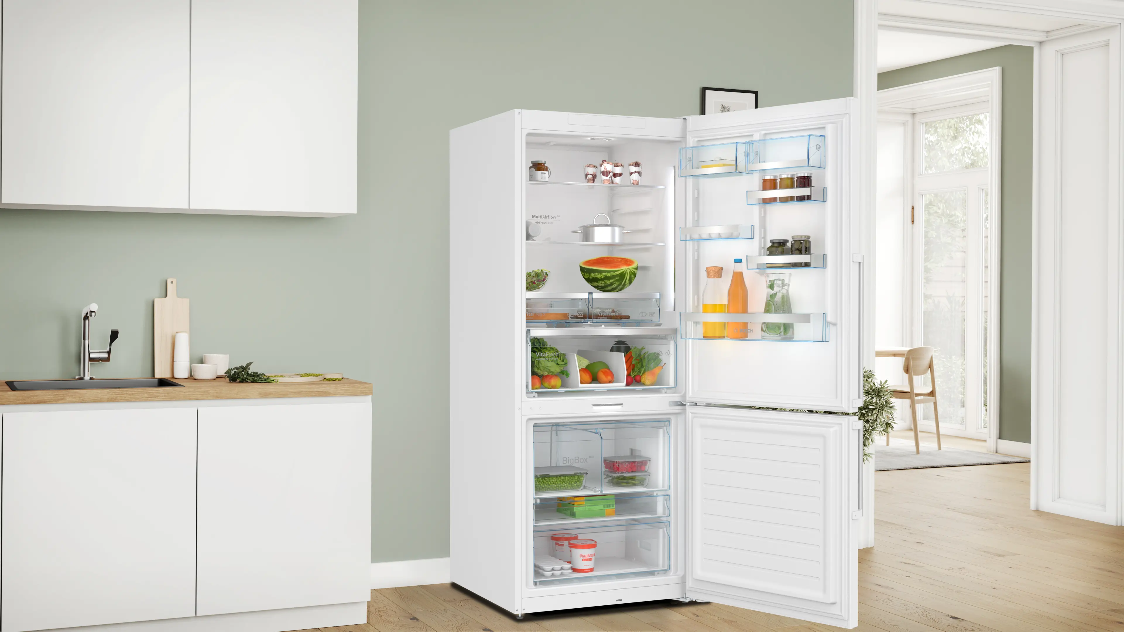 Serie 8 Alttan Donduruculu Buzdolabı 186 x 75 cm Beyaz, Total No Frost - Gorsel 3