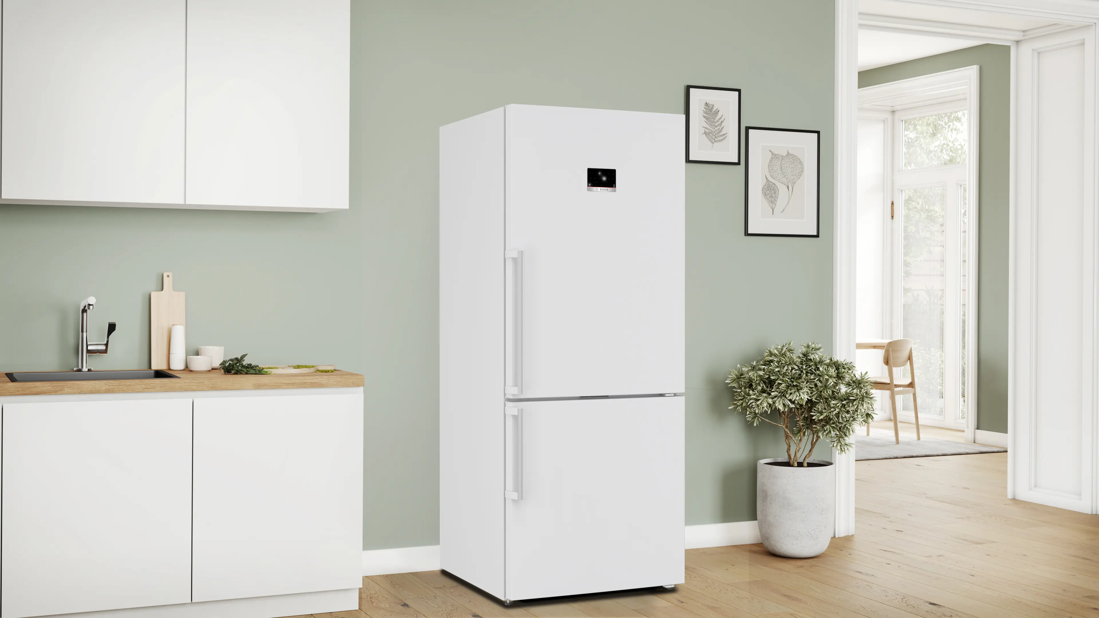 Serie 8 Alttan Donduruculu Buzdolabı 186 x 75 cm Beyaz, Total No Frost - Gorsel 2