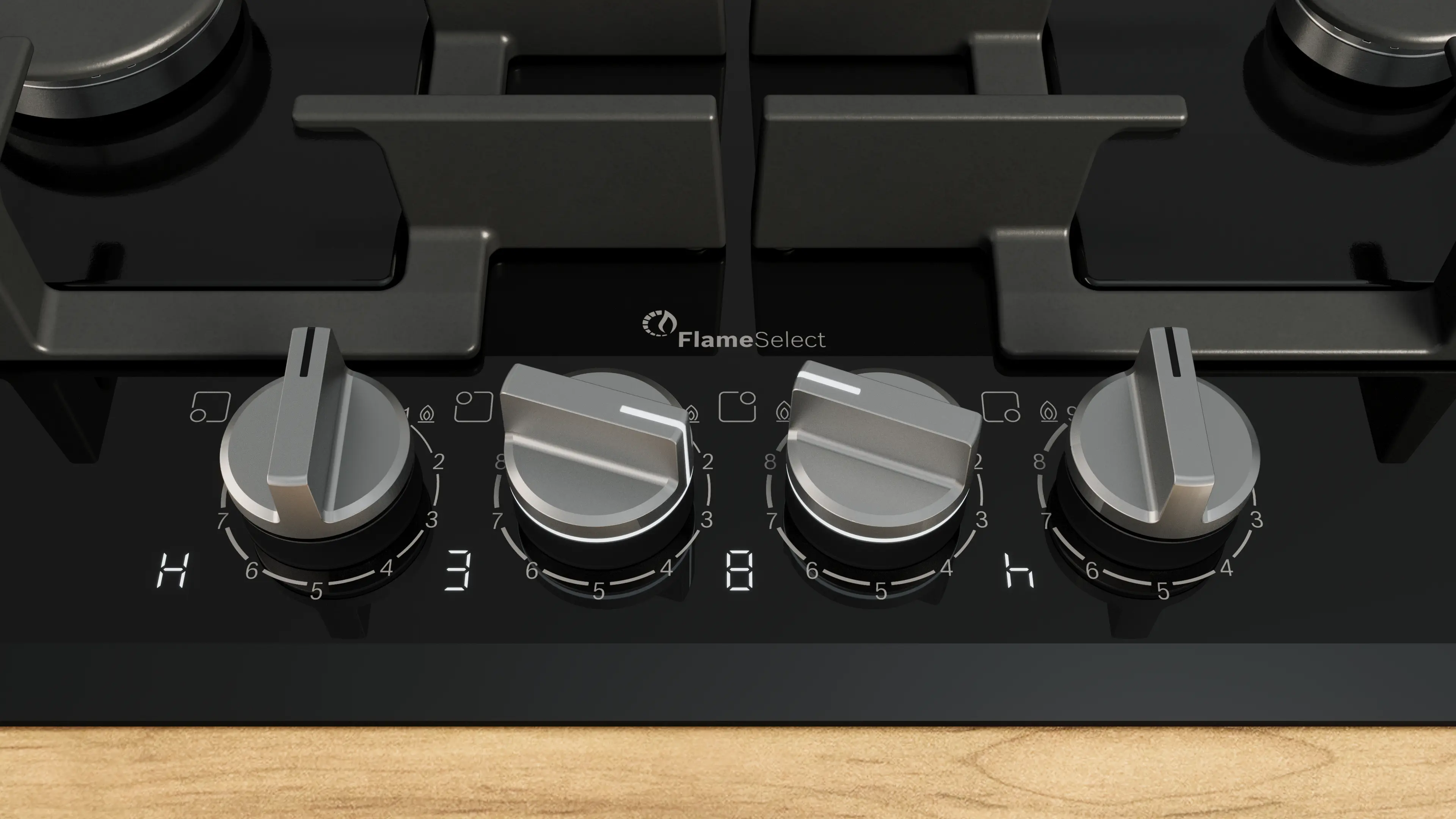 Serie 8 Gazlı Ocak 60 cm Sert cam, Siyah - Gorsel 2