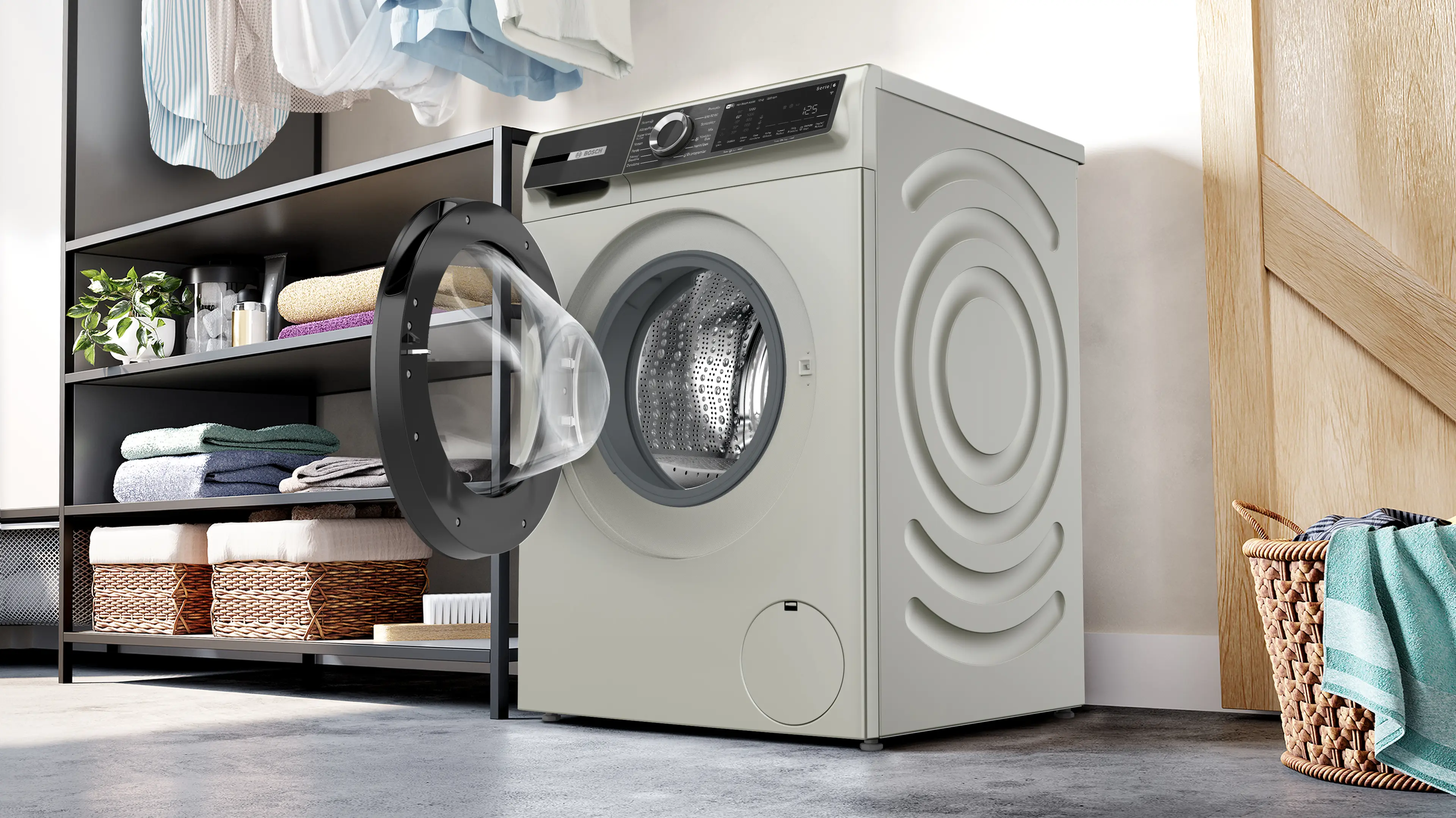 Serie 6 Çamaşır Makinesi 10 kg maks. 1200 dev./dak., Gümüş - Gorsel 4