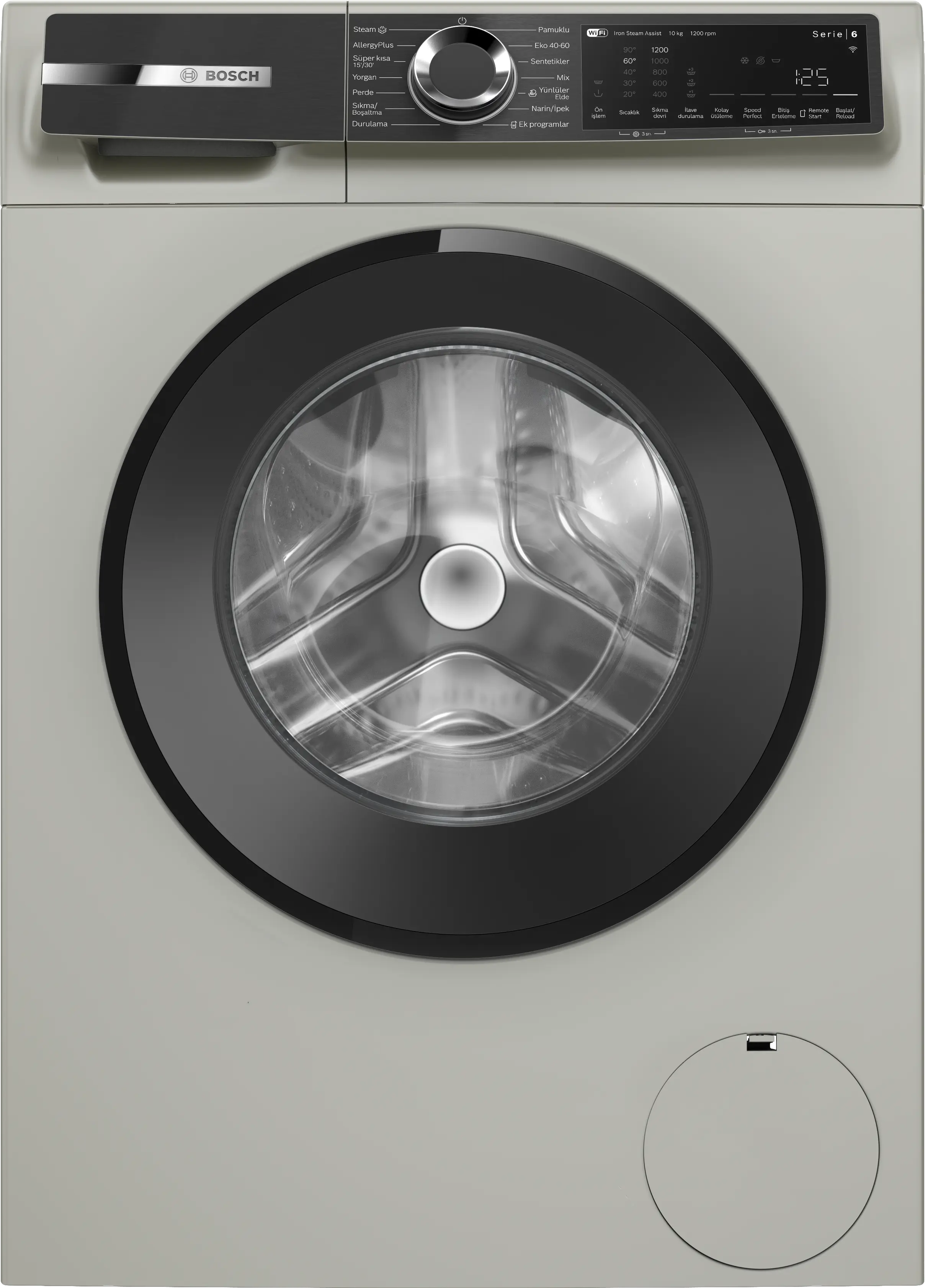 Serie 6 Çamaşır Makinesi 10 kg maks. 1200 dev./dak., Gümüş - Gorsel 1