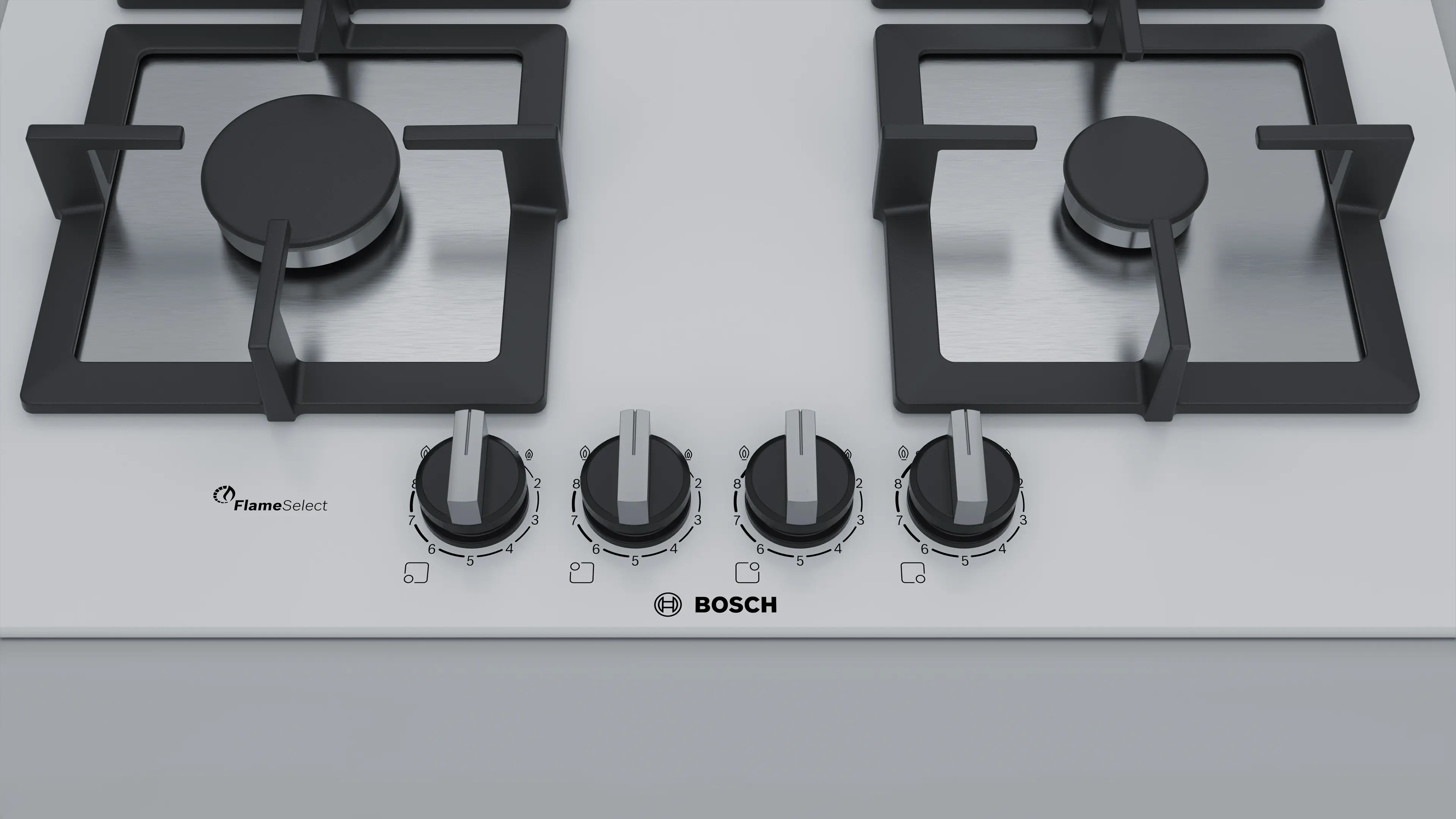 Serie 6 Gazlı Ocak 60 cm Sert cam, Beyaz - Gorsel 2