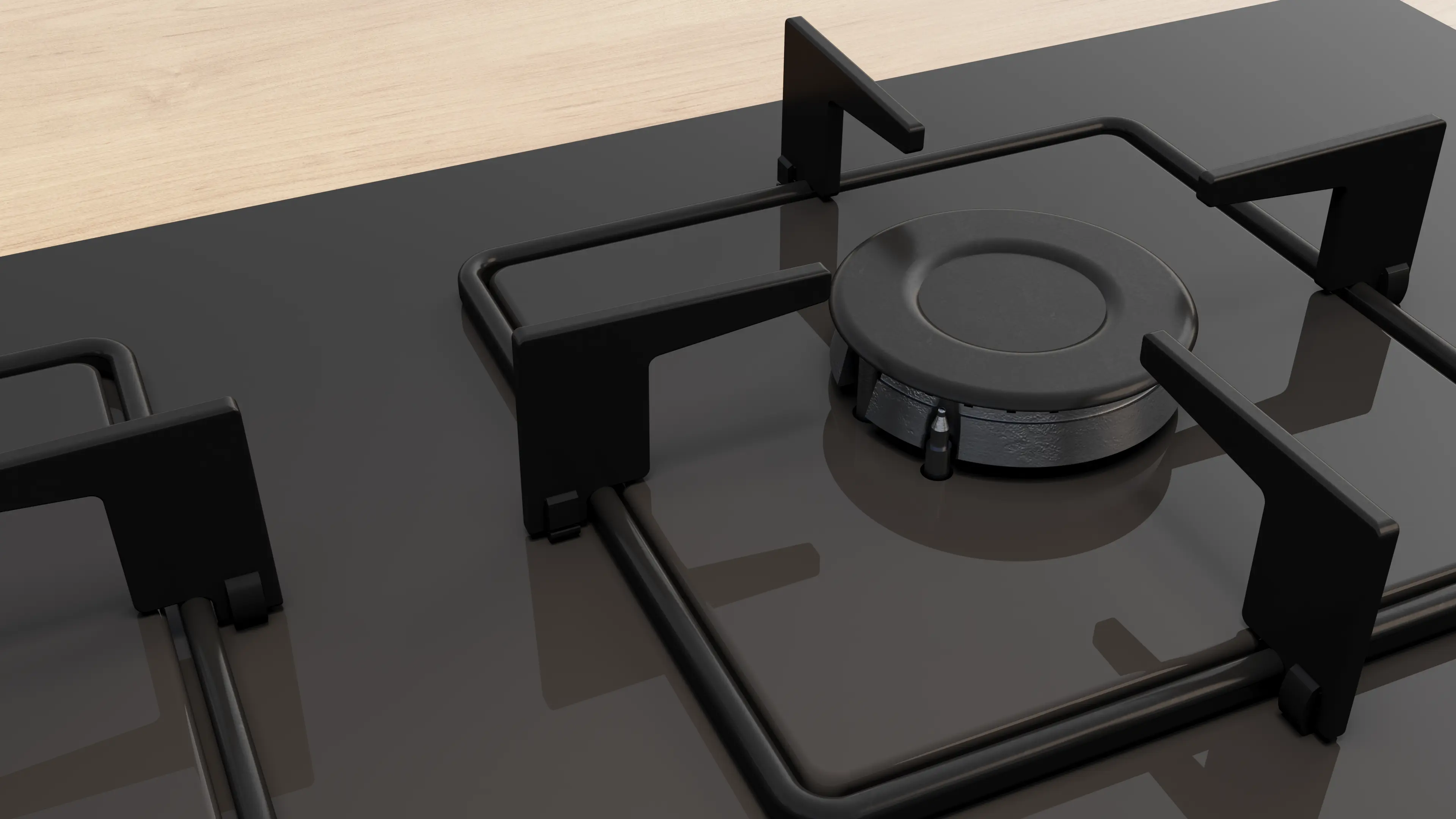 Serie 4 Gazlı Ocak 60 cm Sert cam, Siyah - Gorsel 6