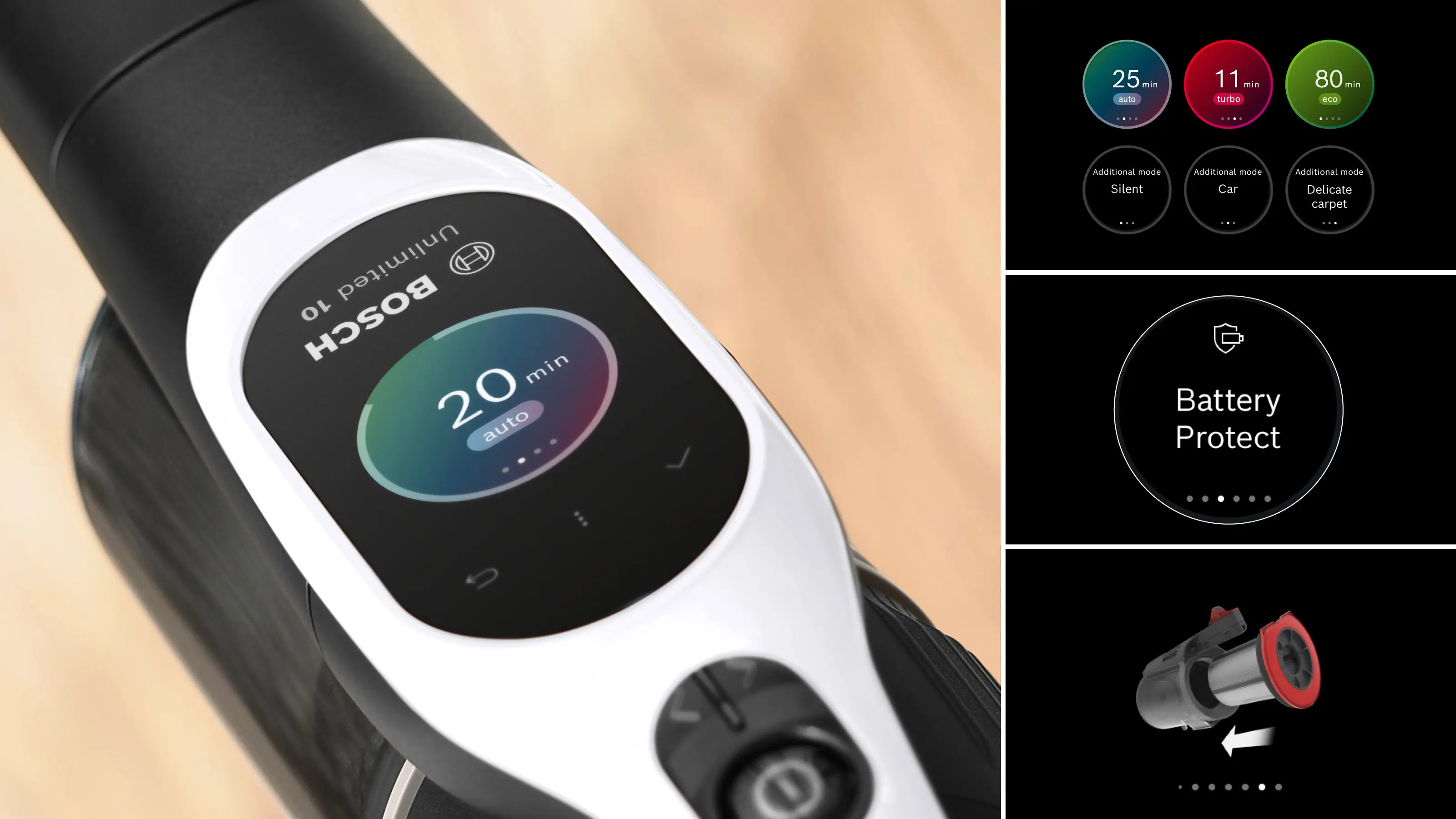 BCS1041WAC Şarjlı Süpürge Unlimited 10 Beyaz - Gorsel 12