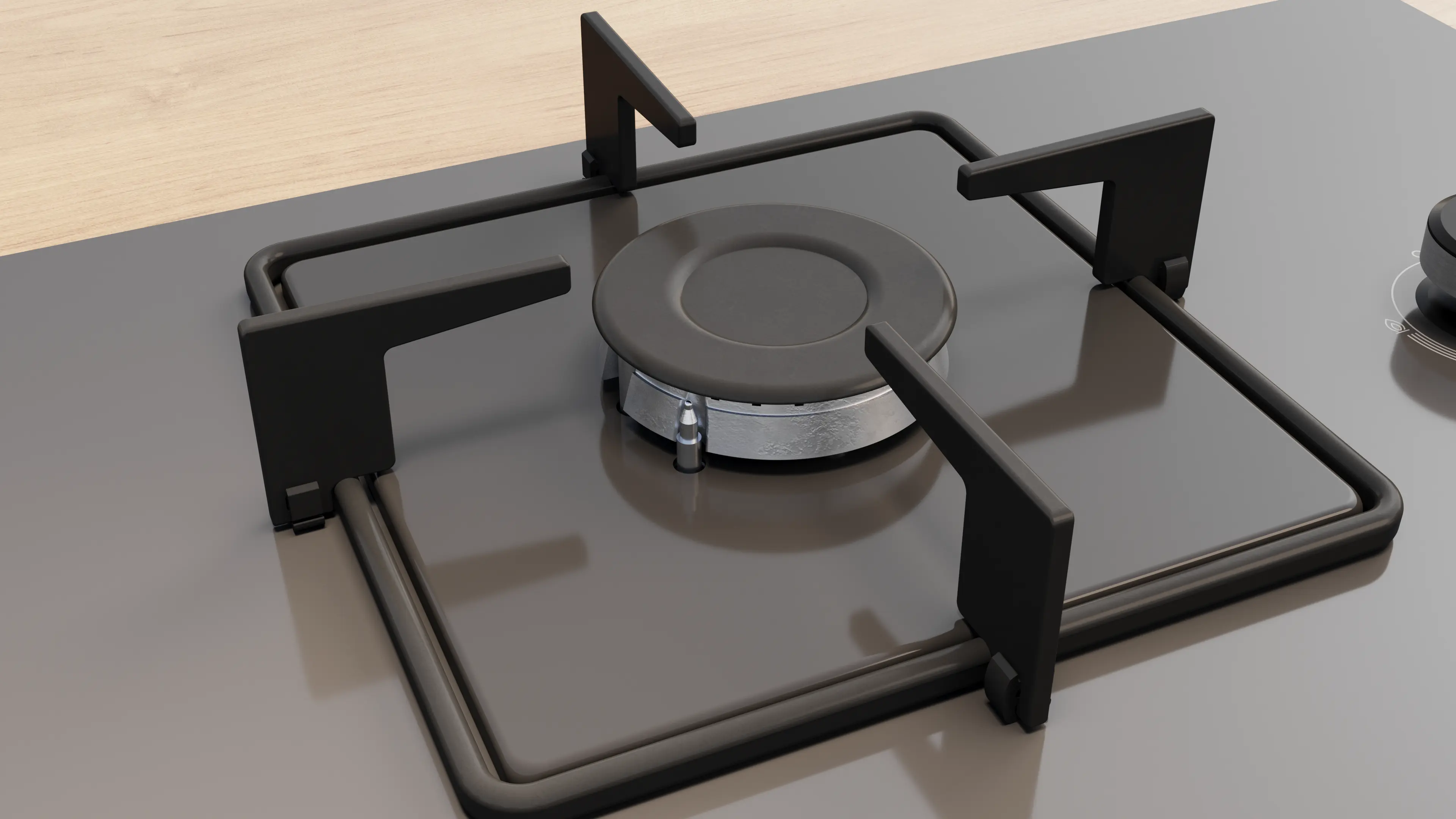 Serie 4 Gazlı Ocak 67 cm Sert cam, Antrasit gri - Gorsel 6