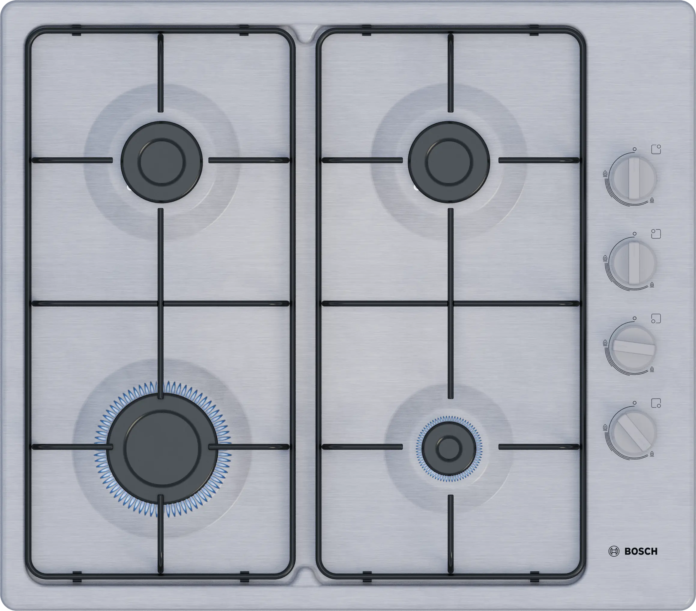 Serie 2 Gazlı Ocak 60 cm Paslanmaz çelik - Gorsel 1