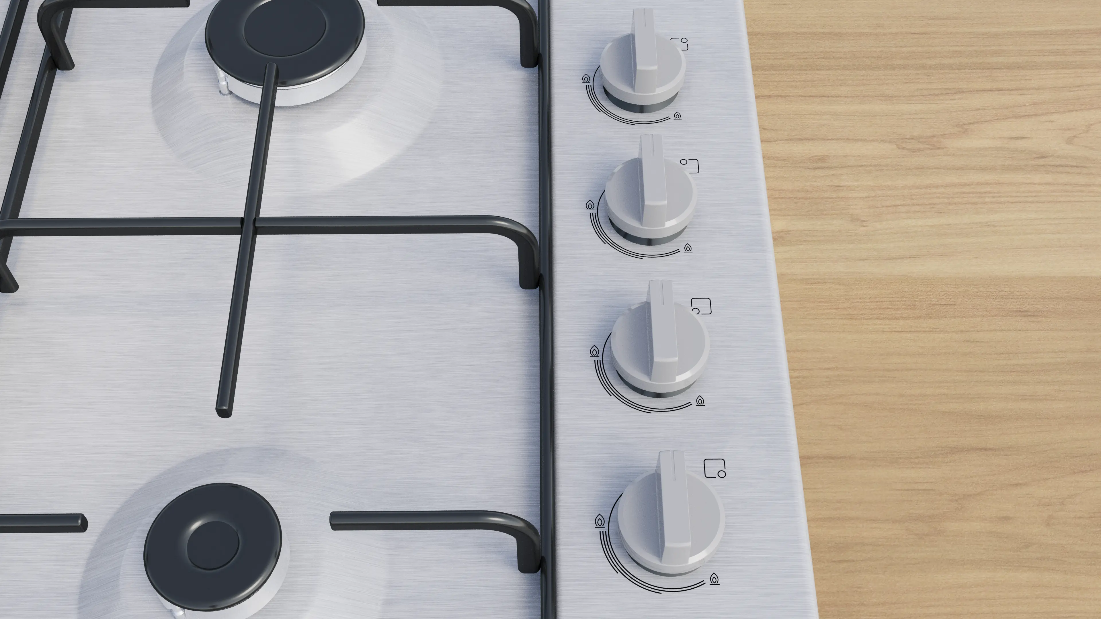 Serie 2 Gazlı Ocak 60 cm Paslanmaz çelik - Gorsel 3