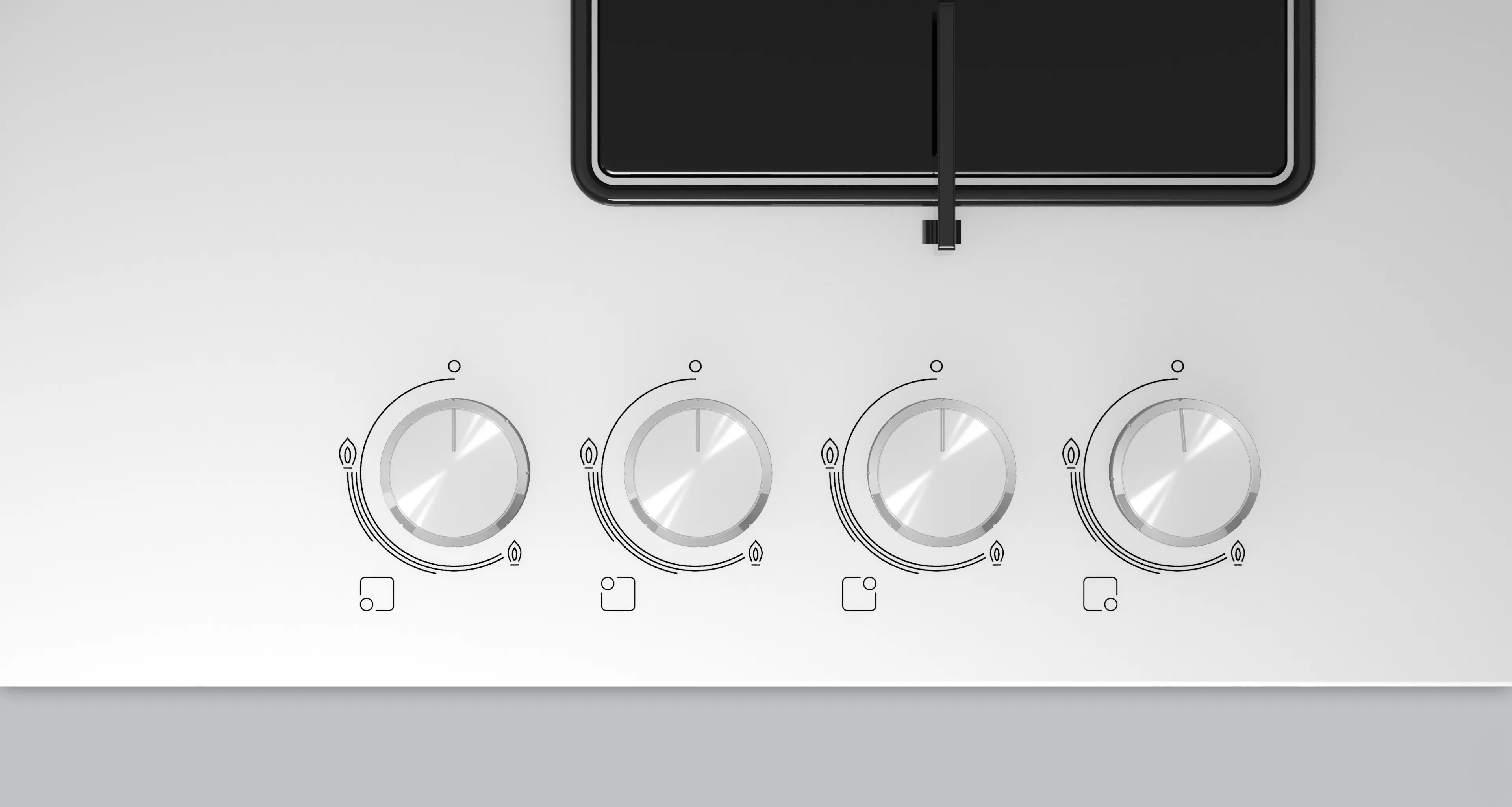 Serie 2 Gazlı Ocak 60 cm Sert cam, Beyaz - Gorsel 2