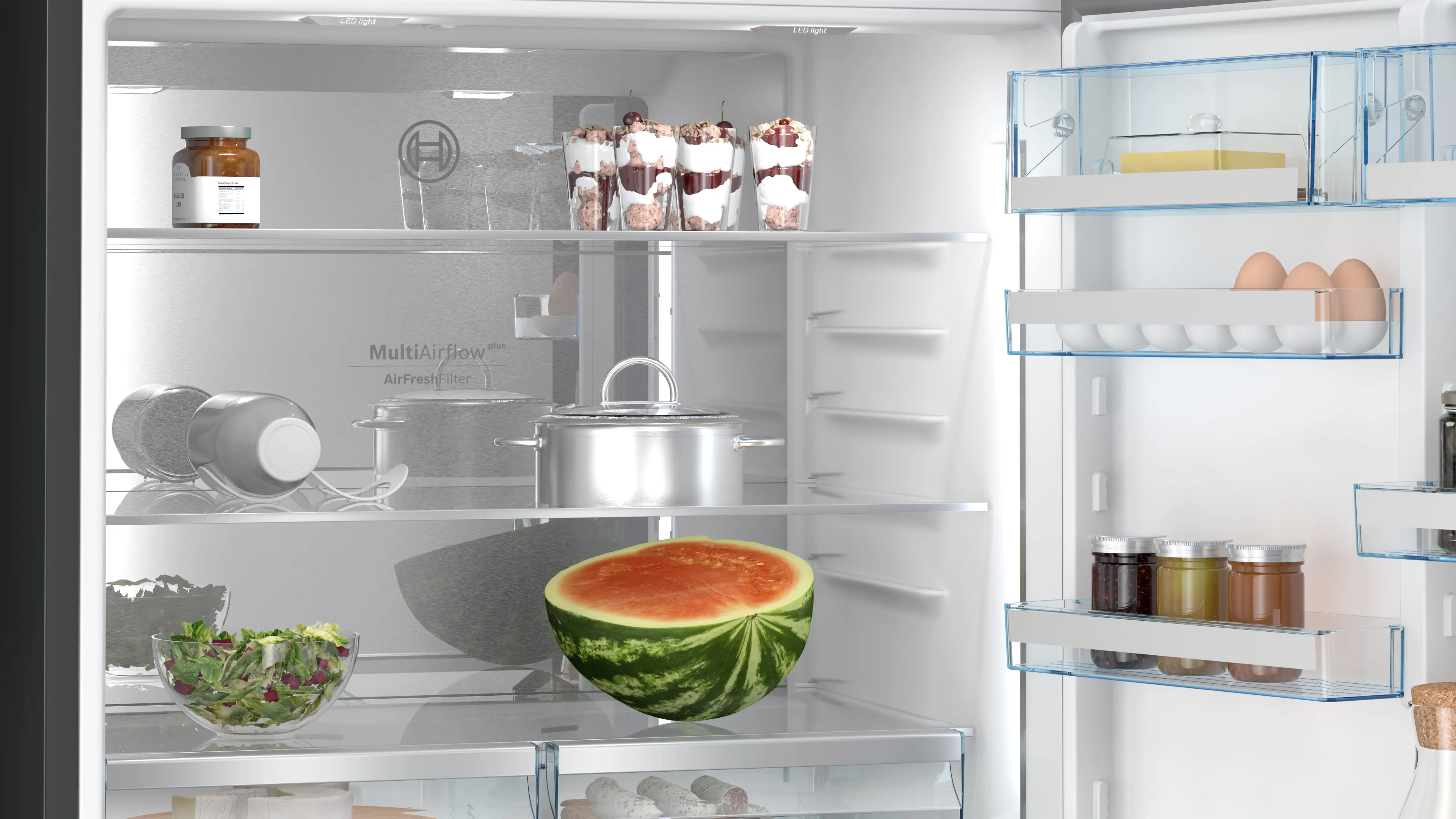 Serie 8 Alttan Donduruculu Buzdolabı 186 x 86 cm Parmak izi bırakmayan siyah inoks - Gorsel 4