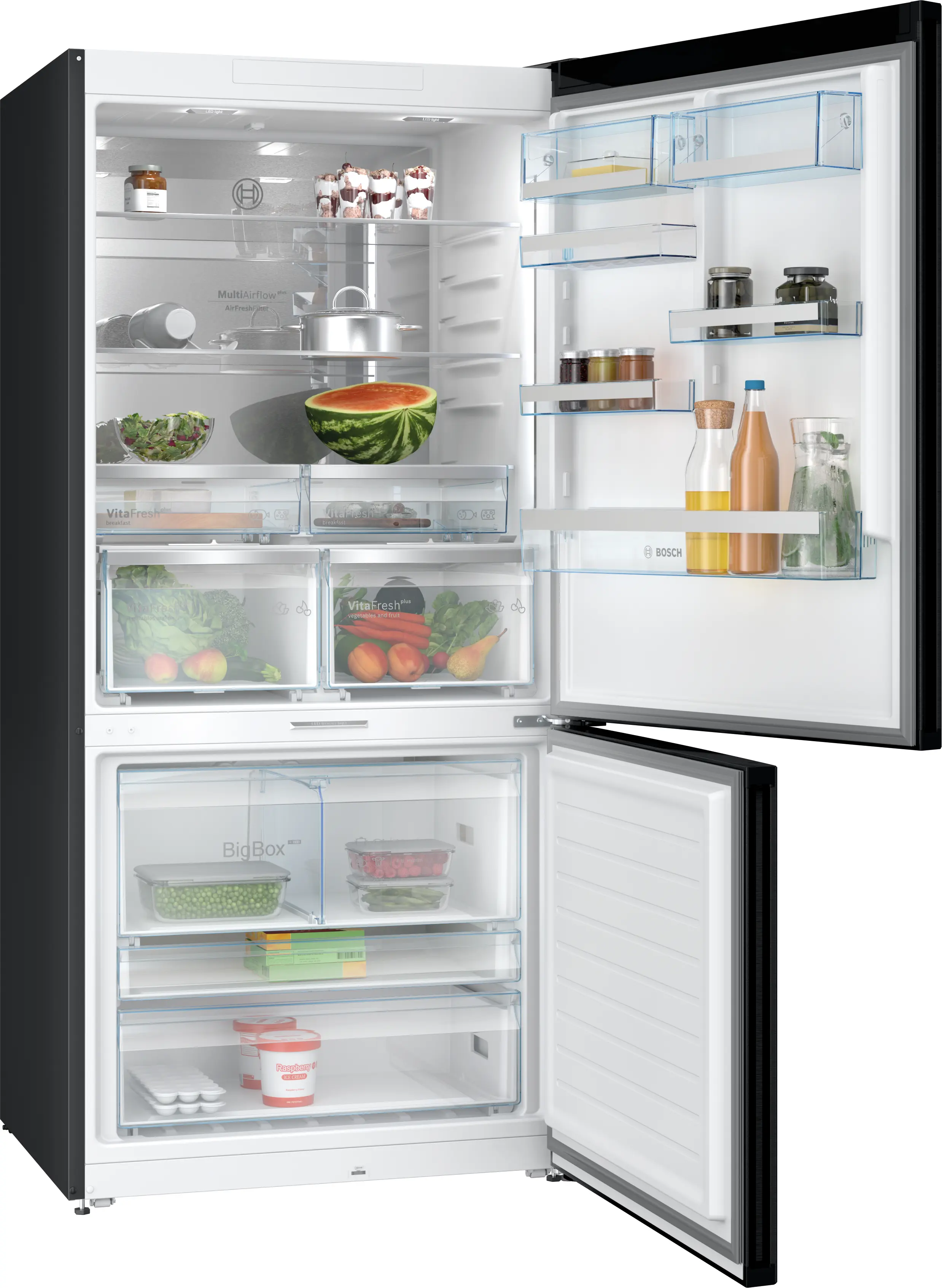 Serie 8 Alttan Donduruculu Buzdolabı 186 x 86 cm Parmak izi bırakmayan siyah inoks - Gorsel 2