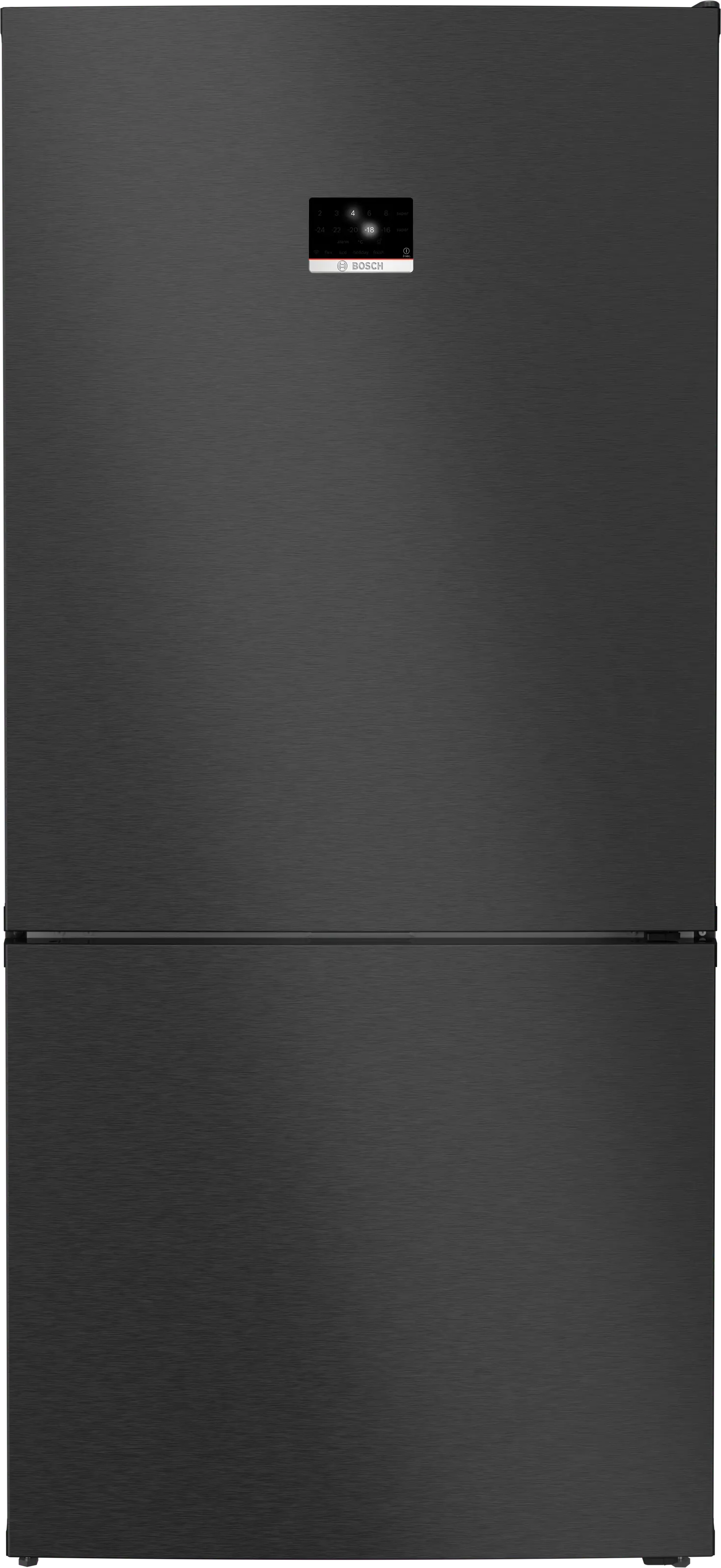 Serie 8 Alttan Donduruculu Buzdolabı 186 x 86 cm Parmak izi bırakmayan siyah inoks - Gorsel 1