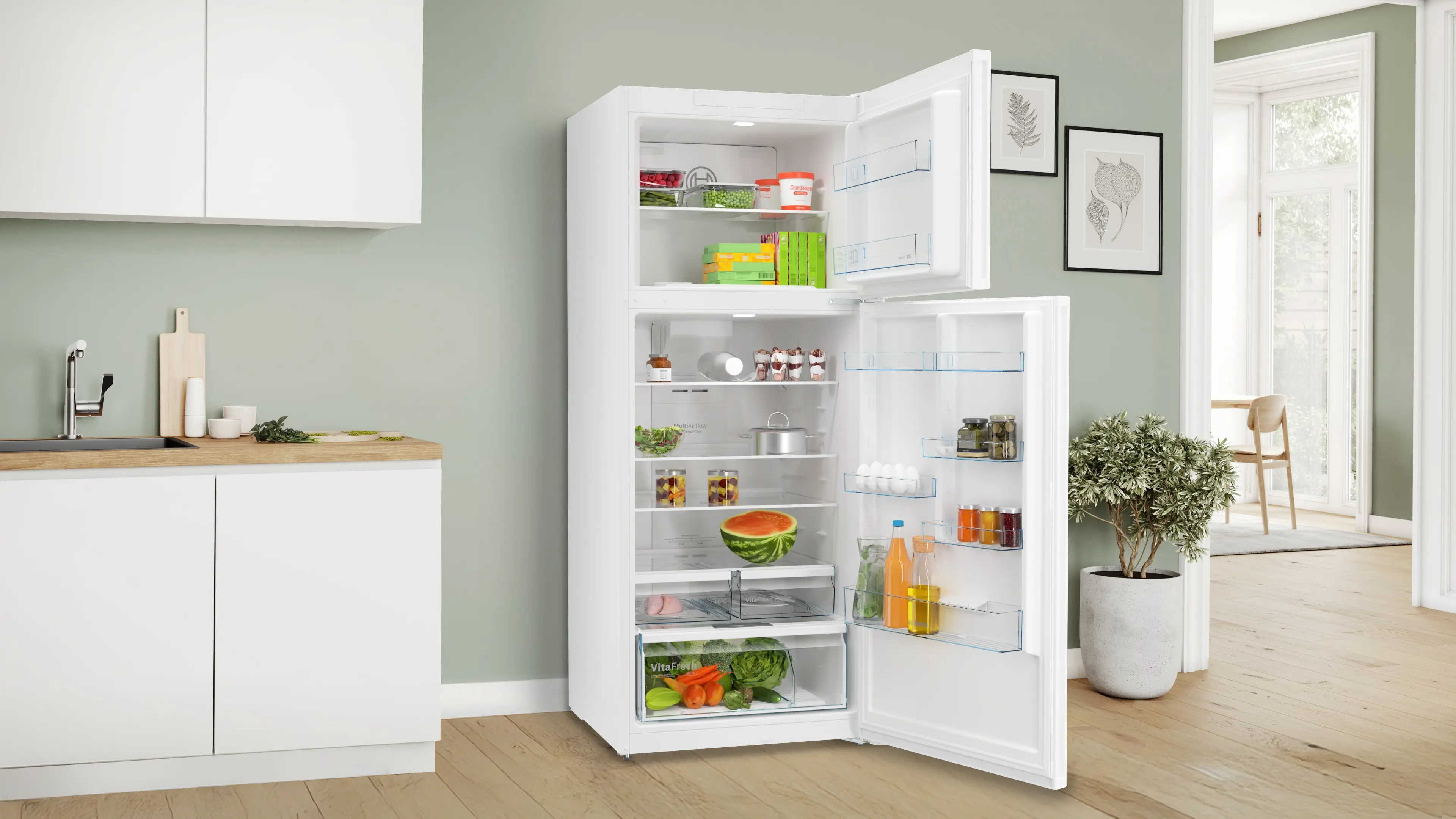 Serie 4 Üstten Donduruculu Buzdolabı 186 x 75 cm Beyaz, Total No Frost - Gorsel 2