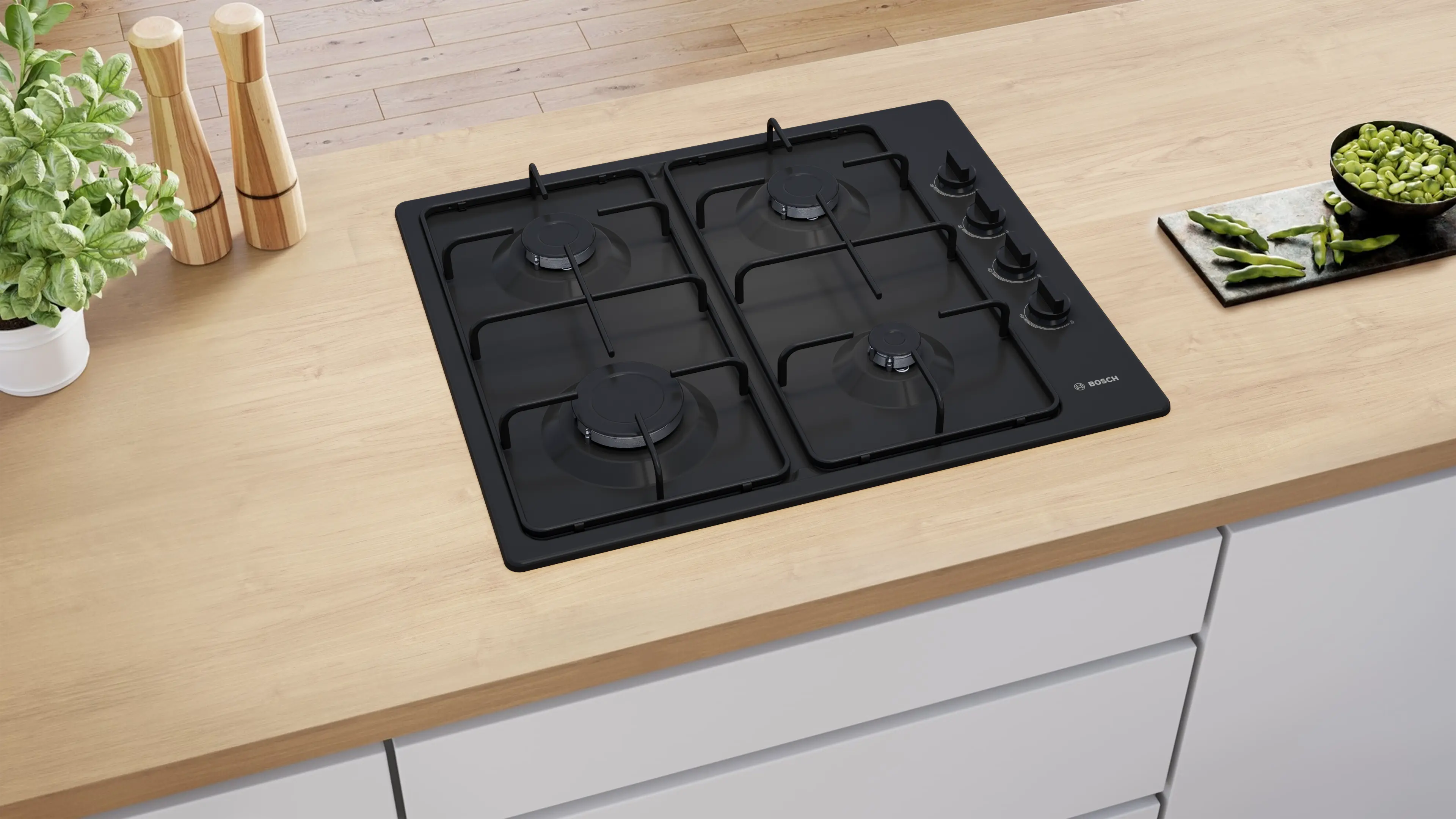 Serie 2 Gazlı Ocak 60 cm Emaye, Siyah - Gorsel 5