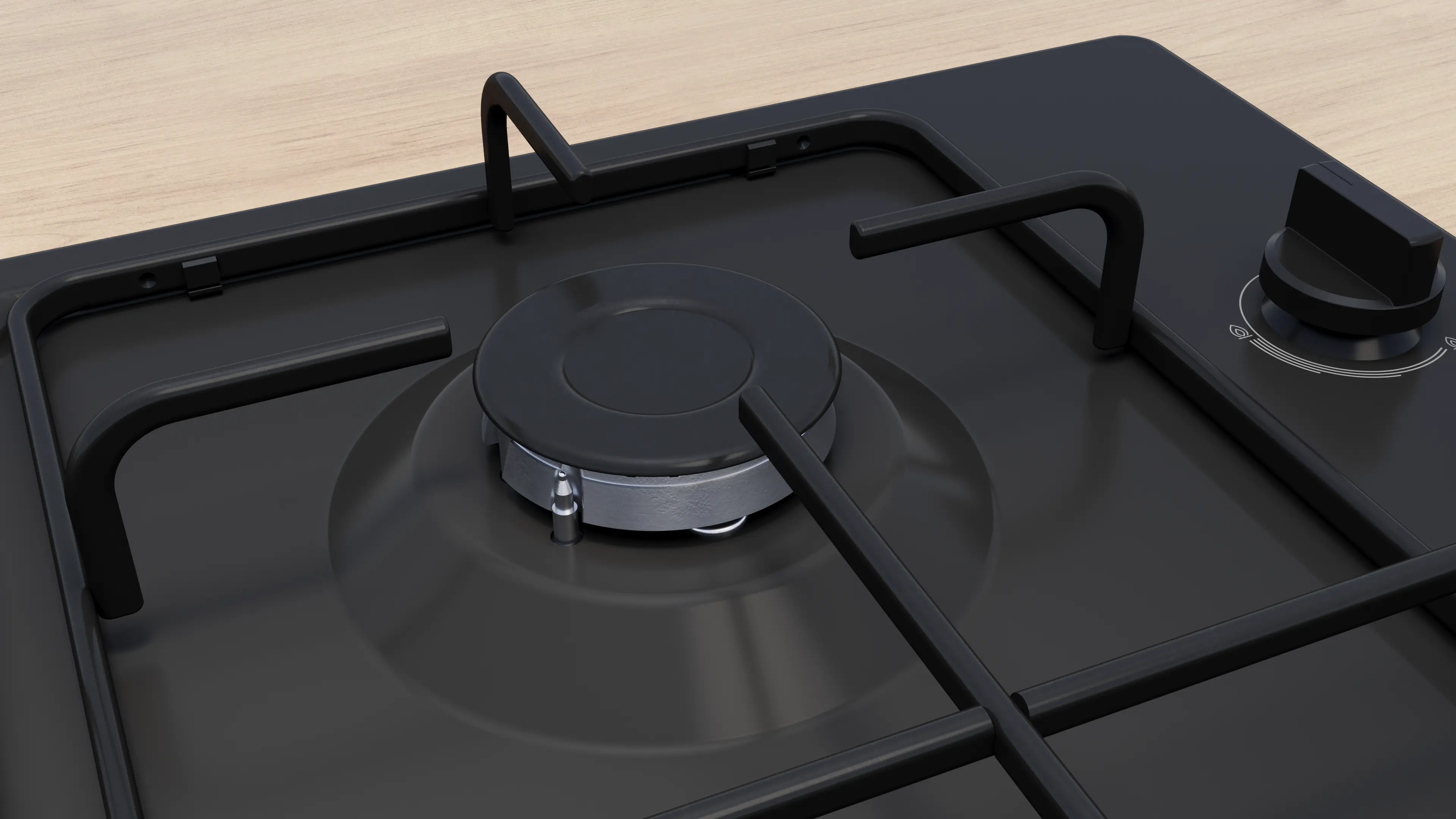 Serie 2 Gazlı Ocak 60 cm Emaye, Siyah - Gorsel 6