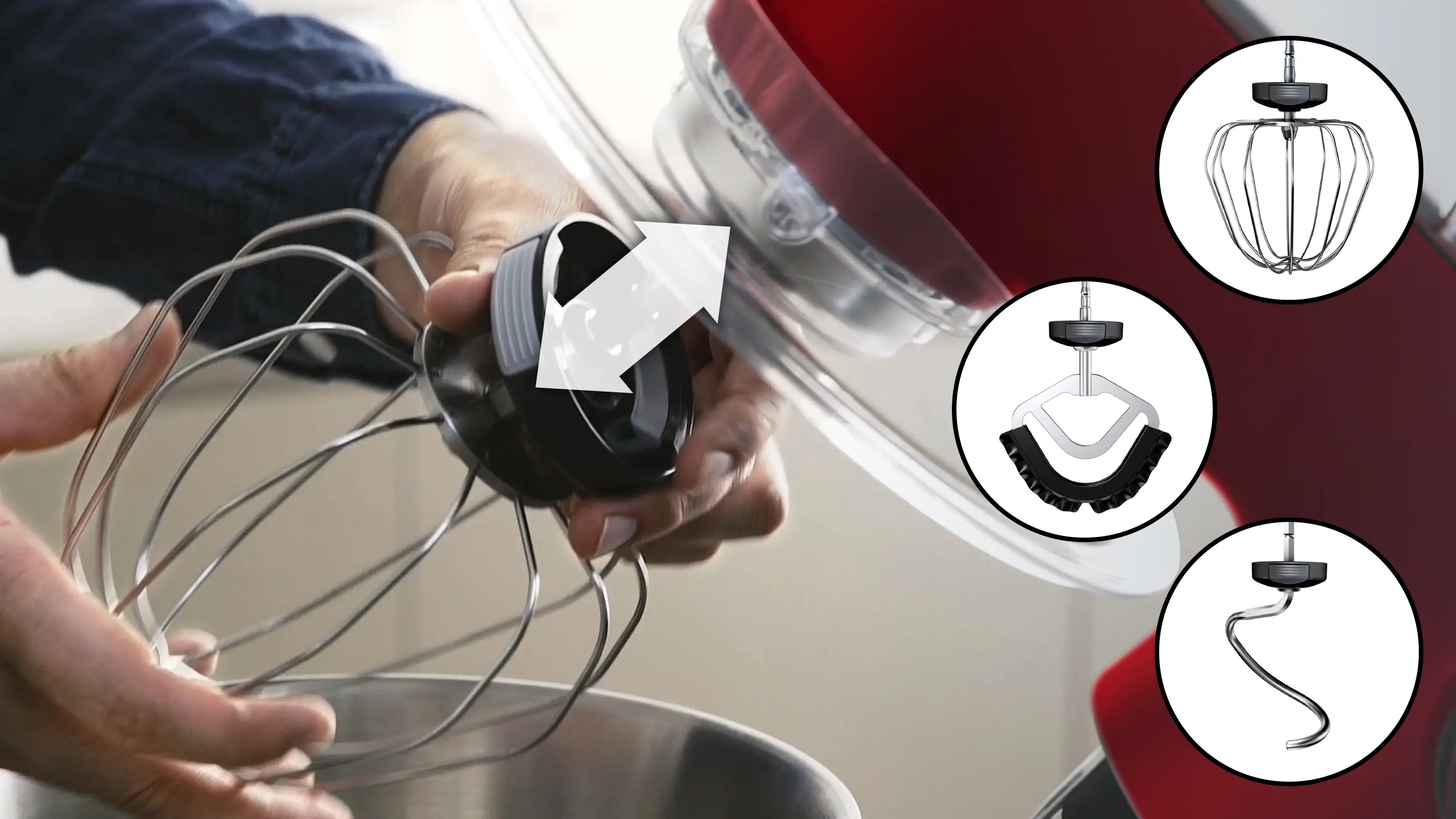 Serie 8 Mutfak Makinesi OptiMUM 1600 W Kırmızı, Gümüş - Gorsel 4