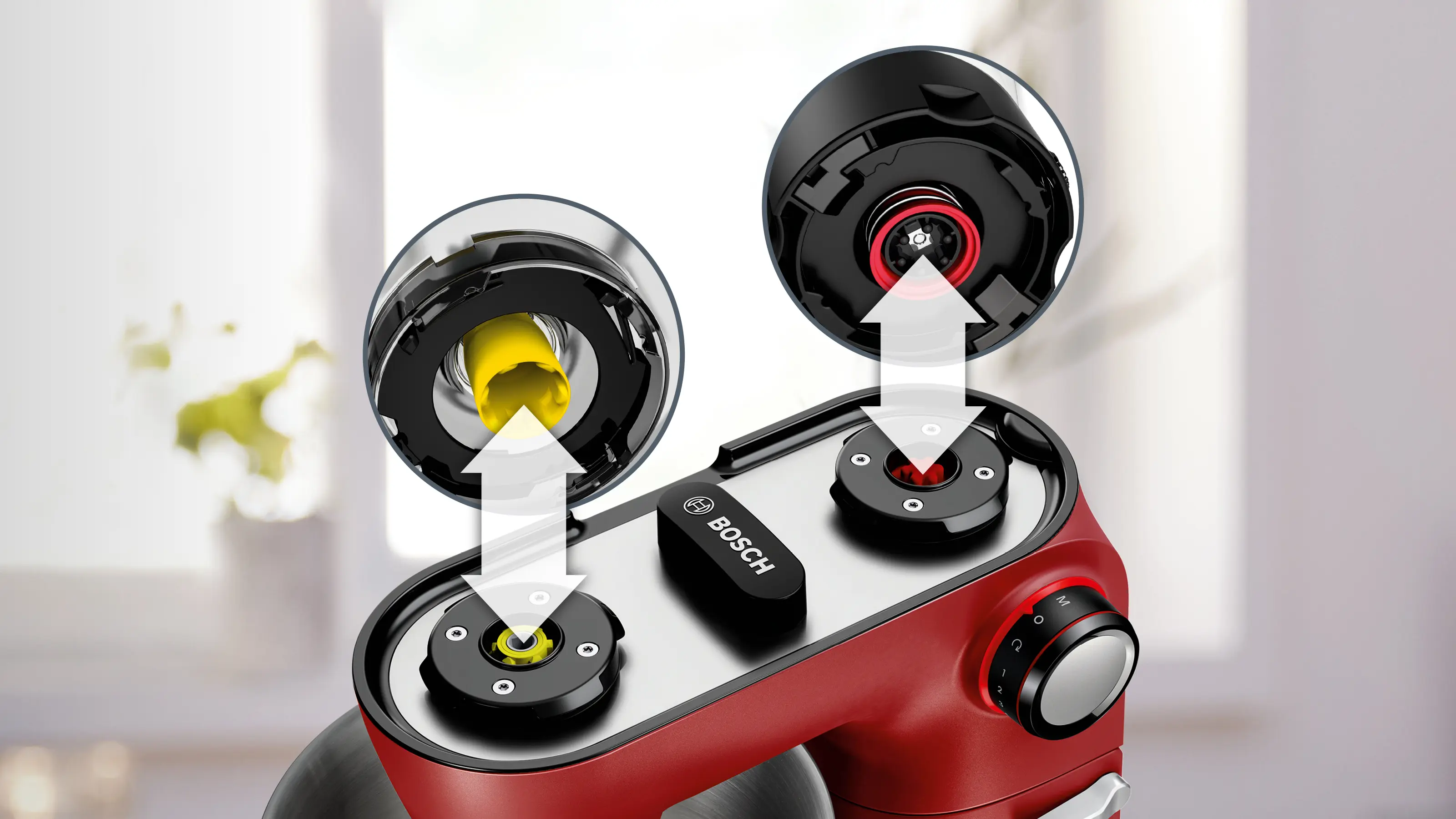 Serie 8 Mutfak Makinesi OptiMUM 1600 W Kırmızı, Gümüş - Gorsel 8