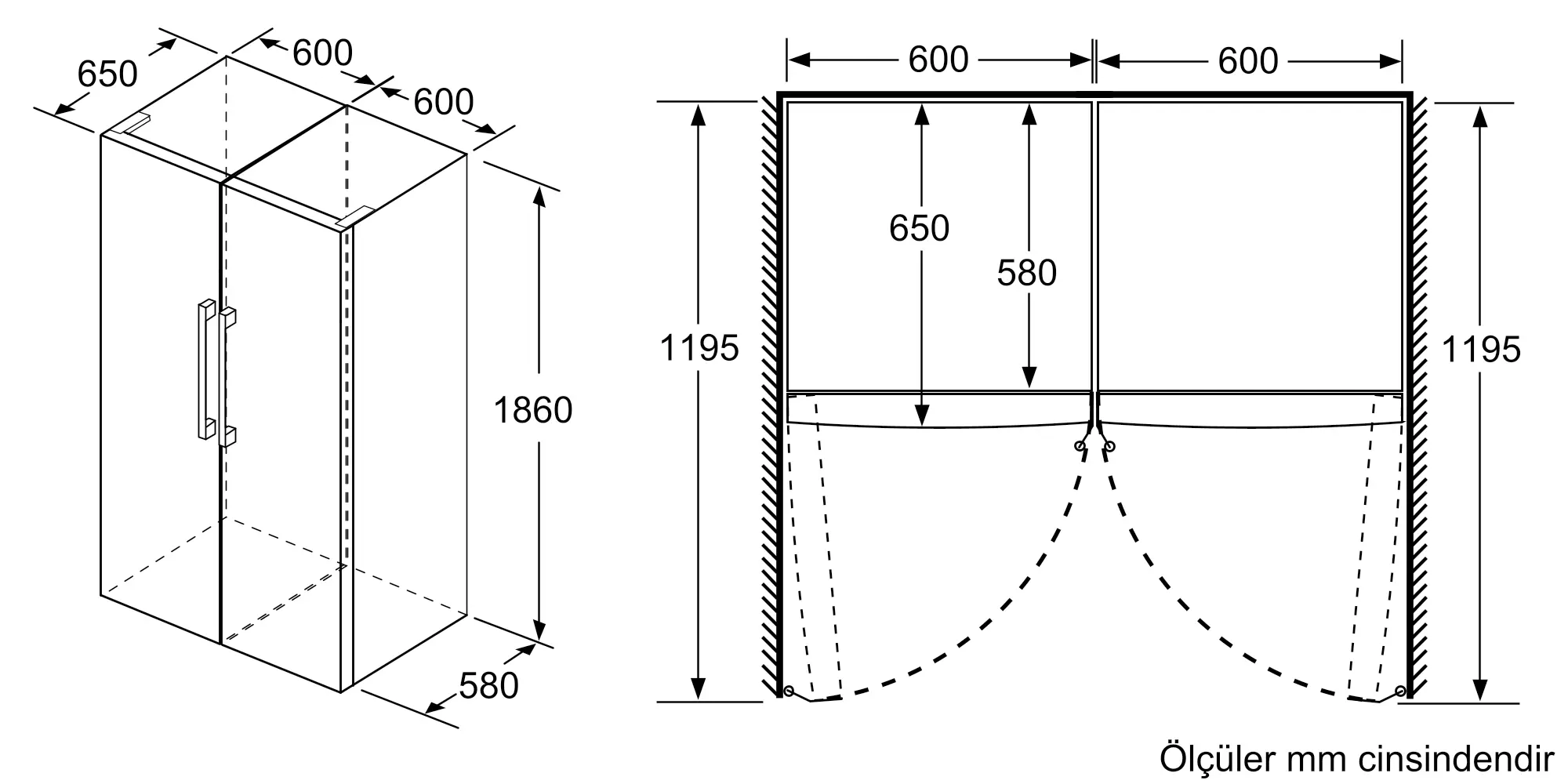 Serie 4 Solo Derin Dondurucu 186 x 60 cm Paslanmaz çelik - Gorsel 7