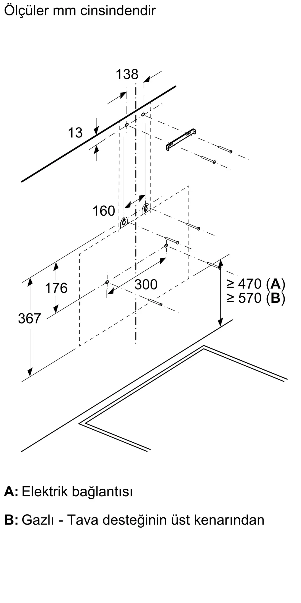 Serie 6 Duvar Tipi Davlumbaz 60 cm Siyah Cam, Siyah - Gorsel 7