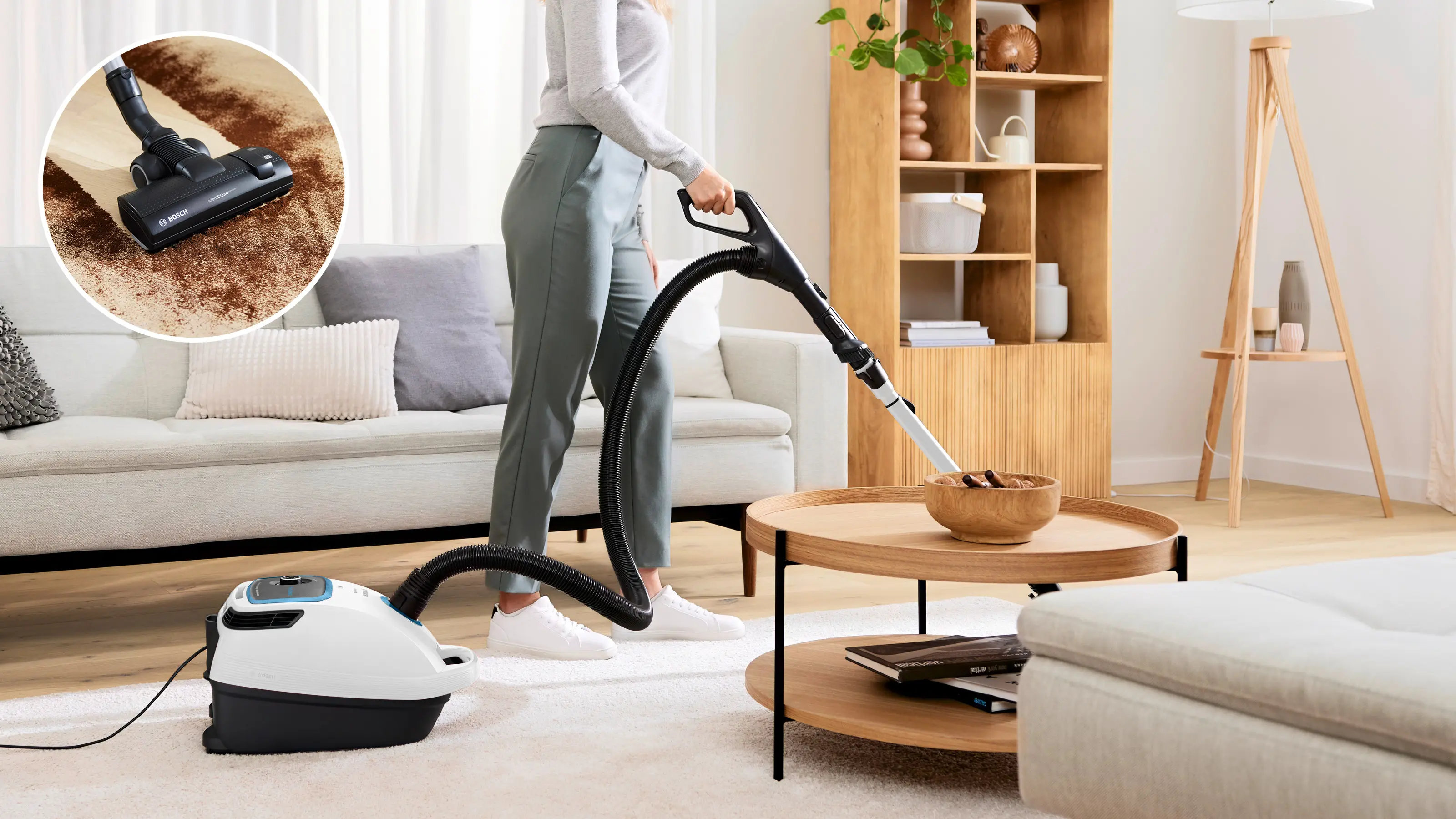 Serie 6 Toz torbalı Süpürge ProSilence Beyaz - Gorsel 4