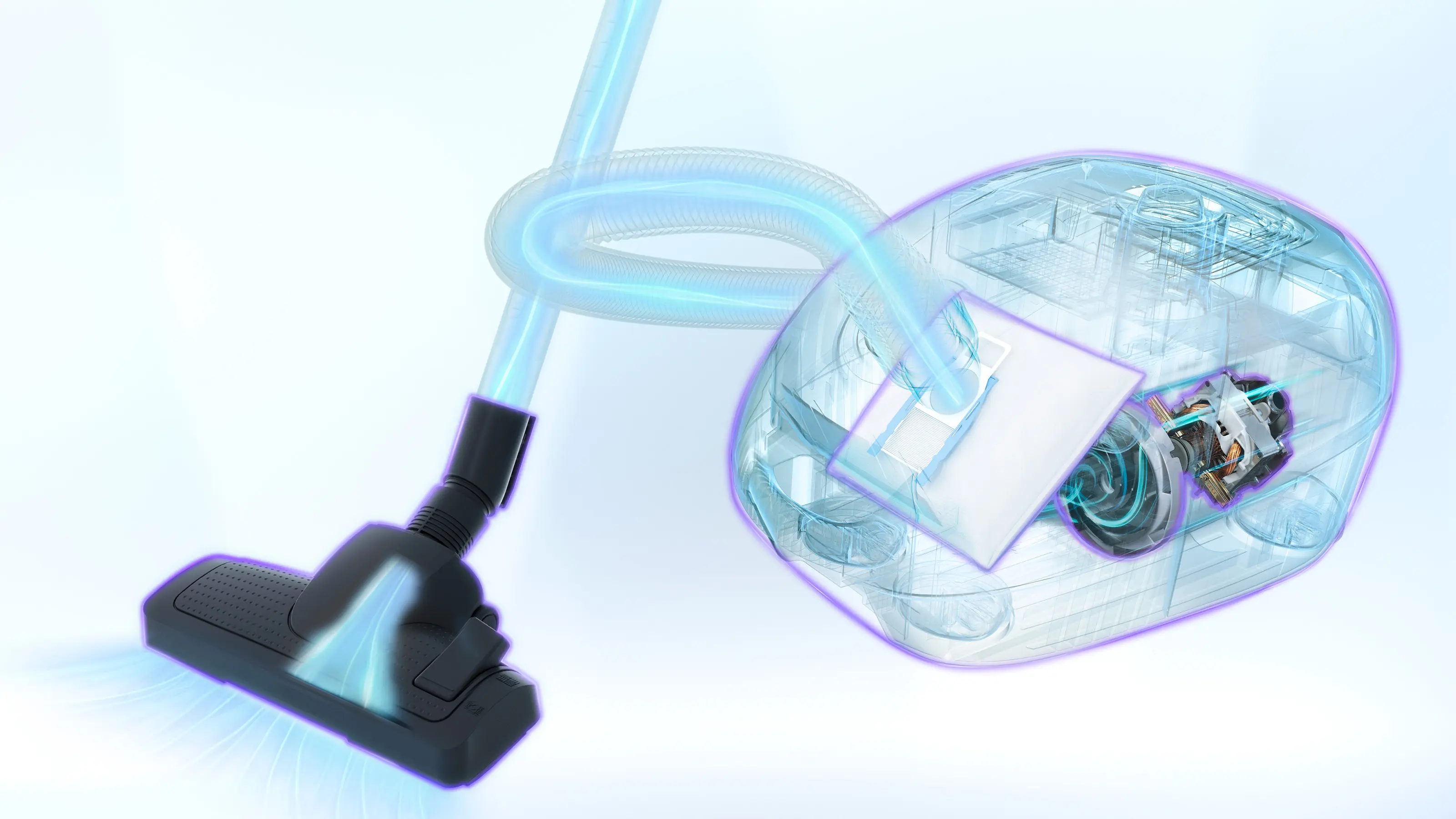 Serie 6 Toz torbalı Süpürge ProSilence Beyaz - Gorsel 9