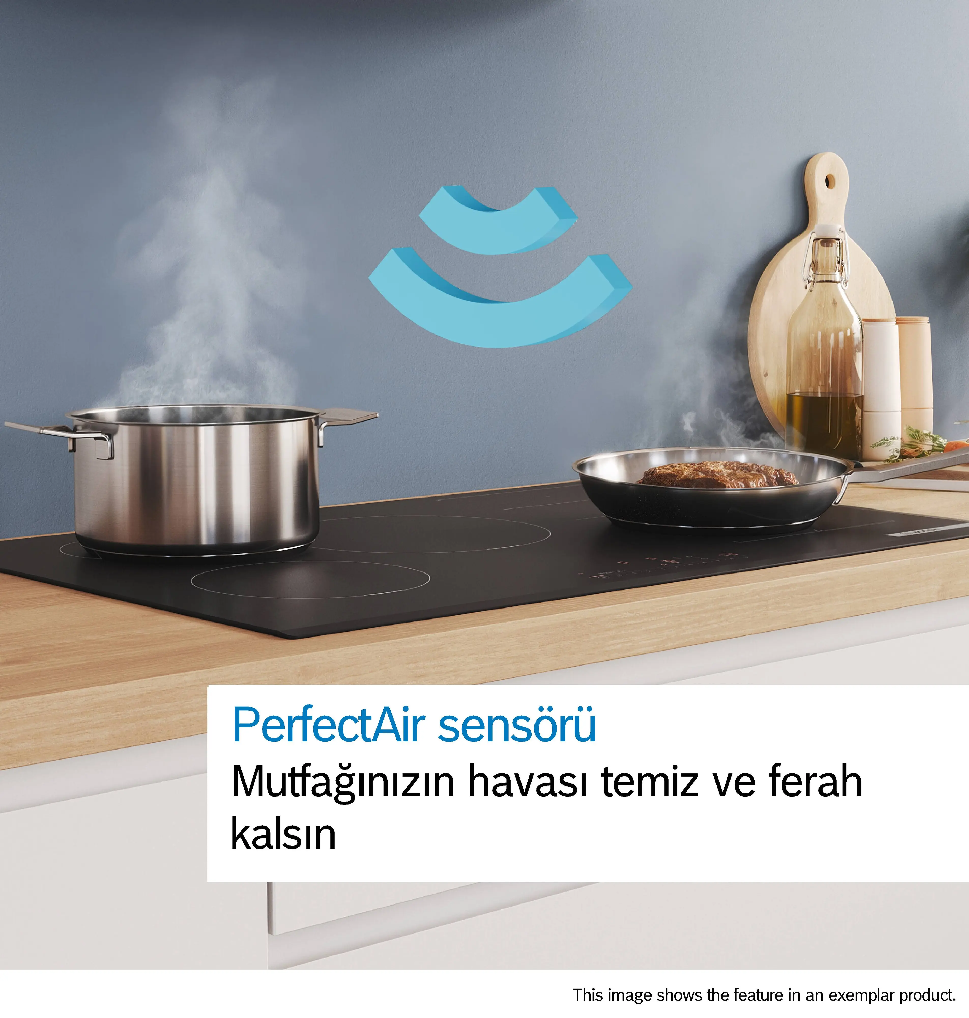 Serie 8 Duvar Tipi Davlumbaz 90 cm Siyah Cam, Siyah - Gorsel 7