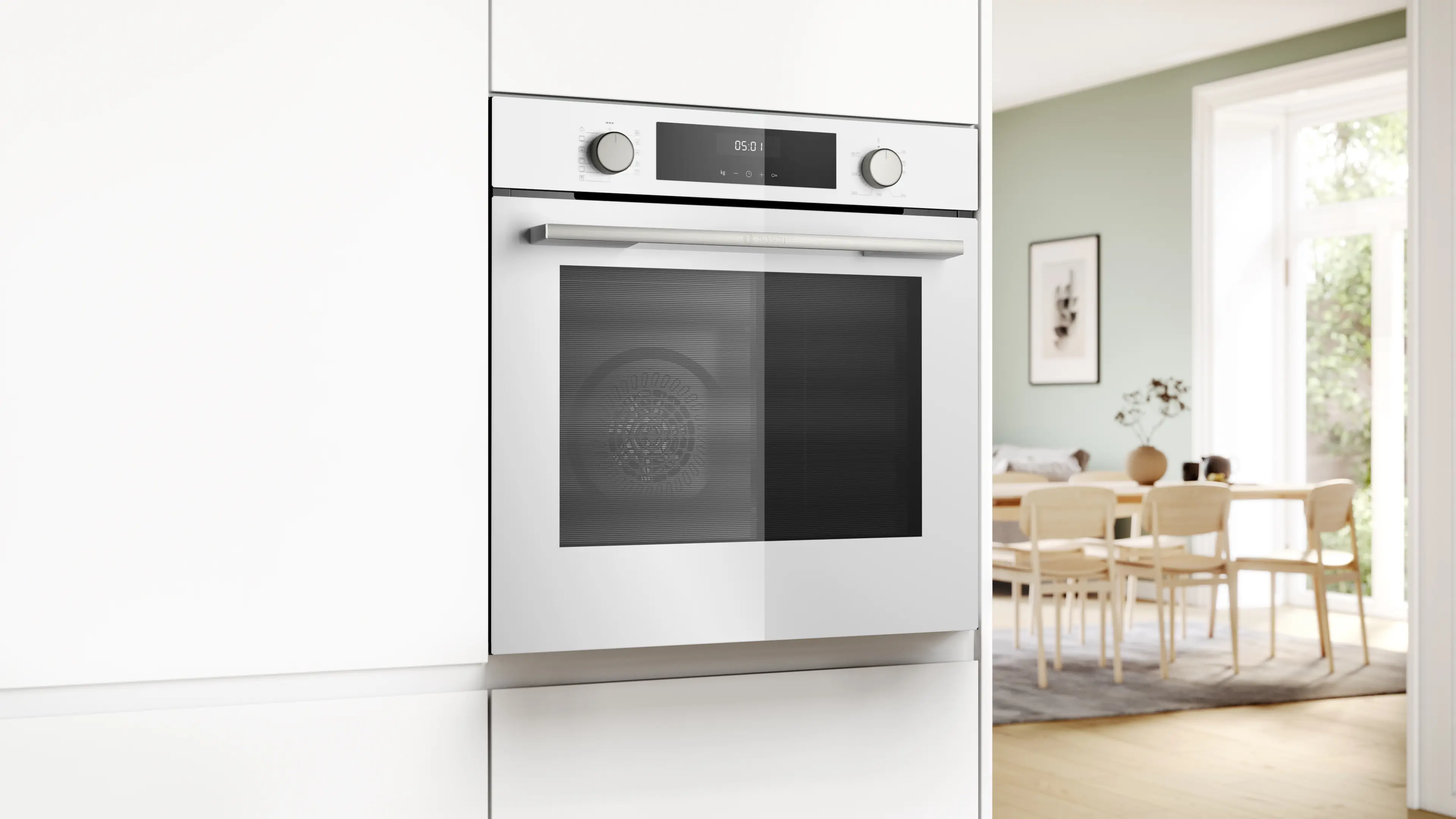 Serie 4 Buhar Destekli Ankastre Fırın 60 x 60 cm Beyaz - Gorsel 5