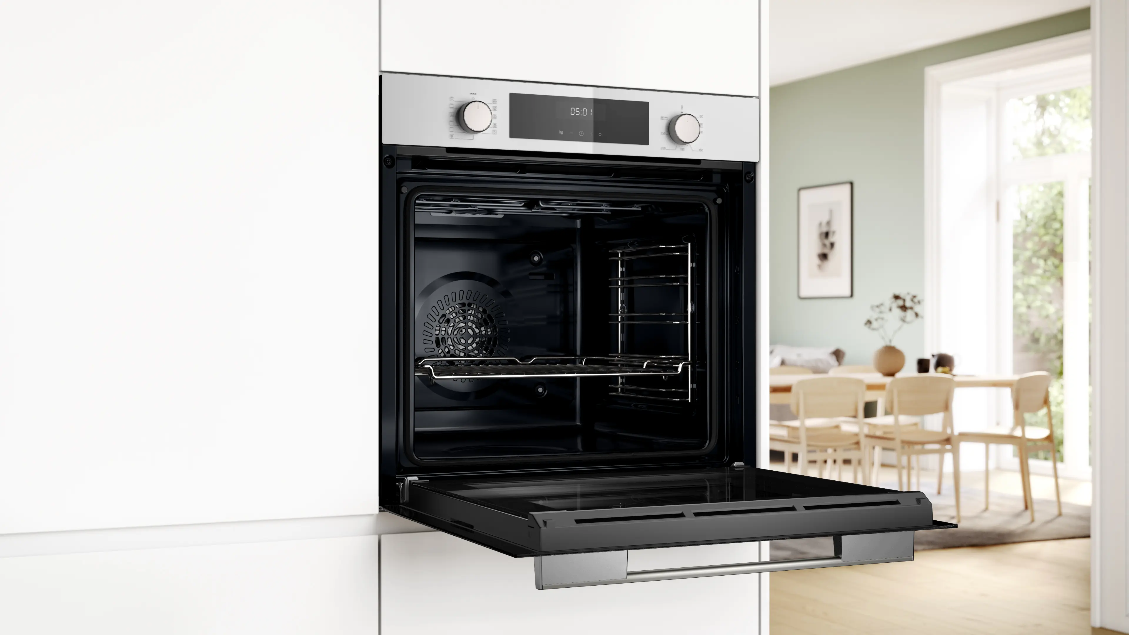 Serie 4 Buhar Destekli Ankastre Fırın 60 x 60 cm Beyaz - Gorsel 4