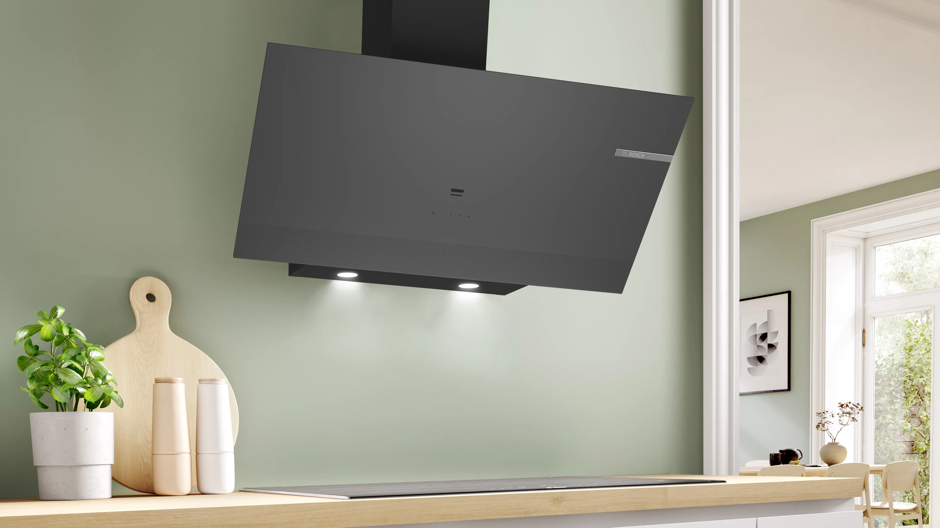 Serie 6 Duvar Tipi Davlumbaz 90 cm , Gri - Gorsel 2