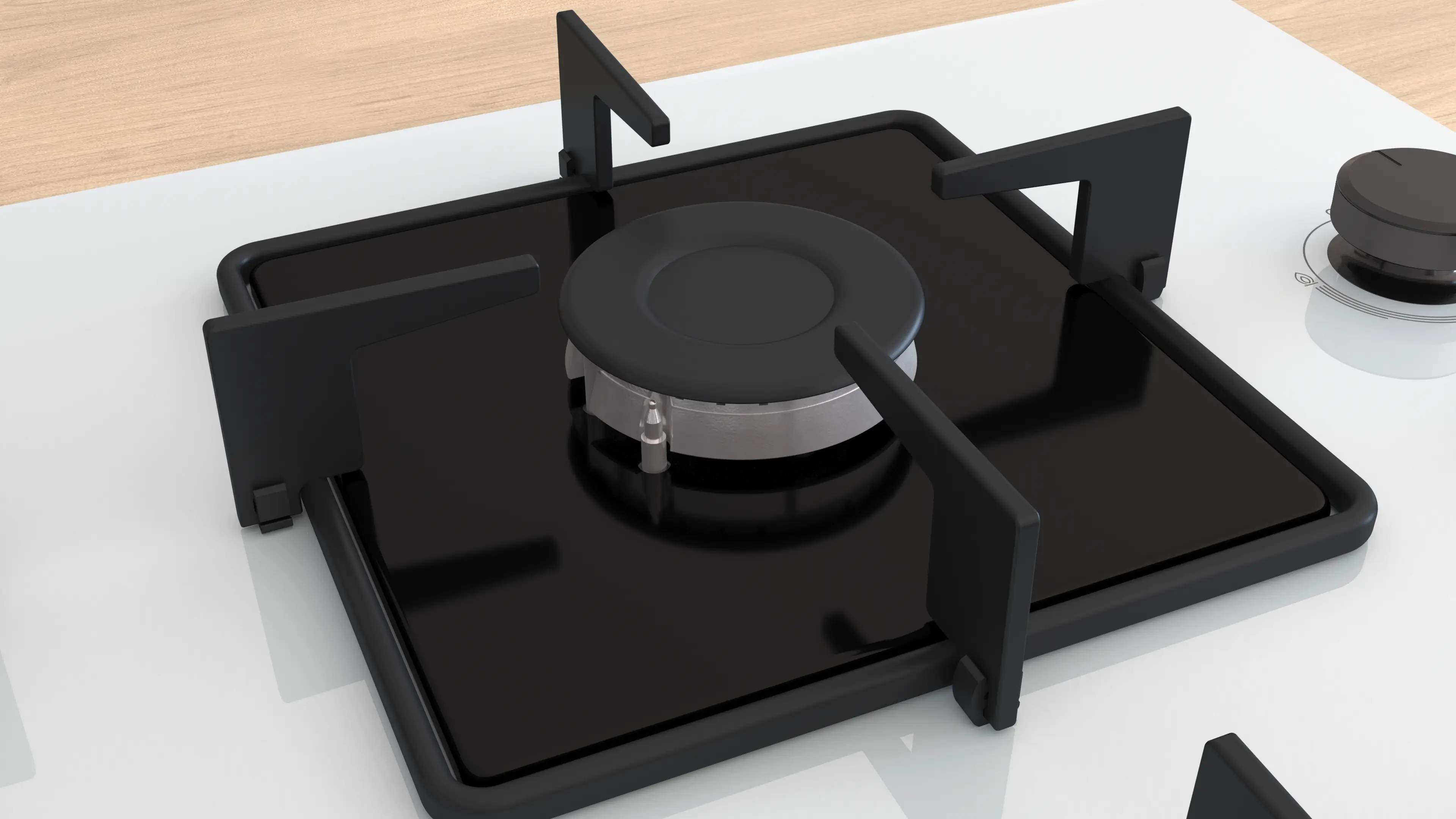 Serie 4 Gazlı Ocak 60 cm Sert cam, Beyaz - Gorsel 6