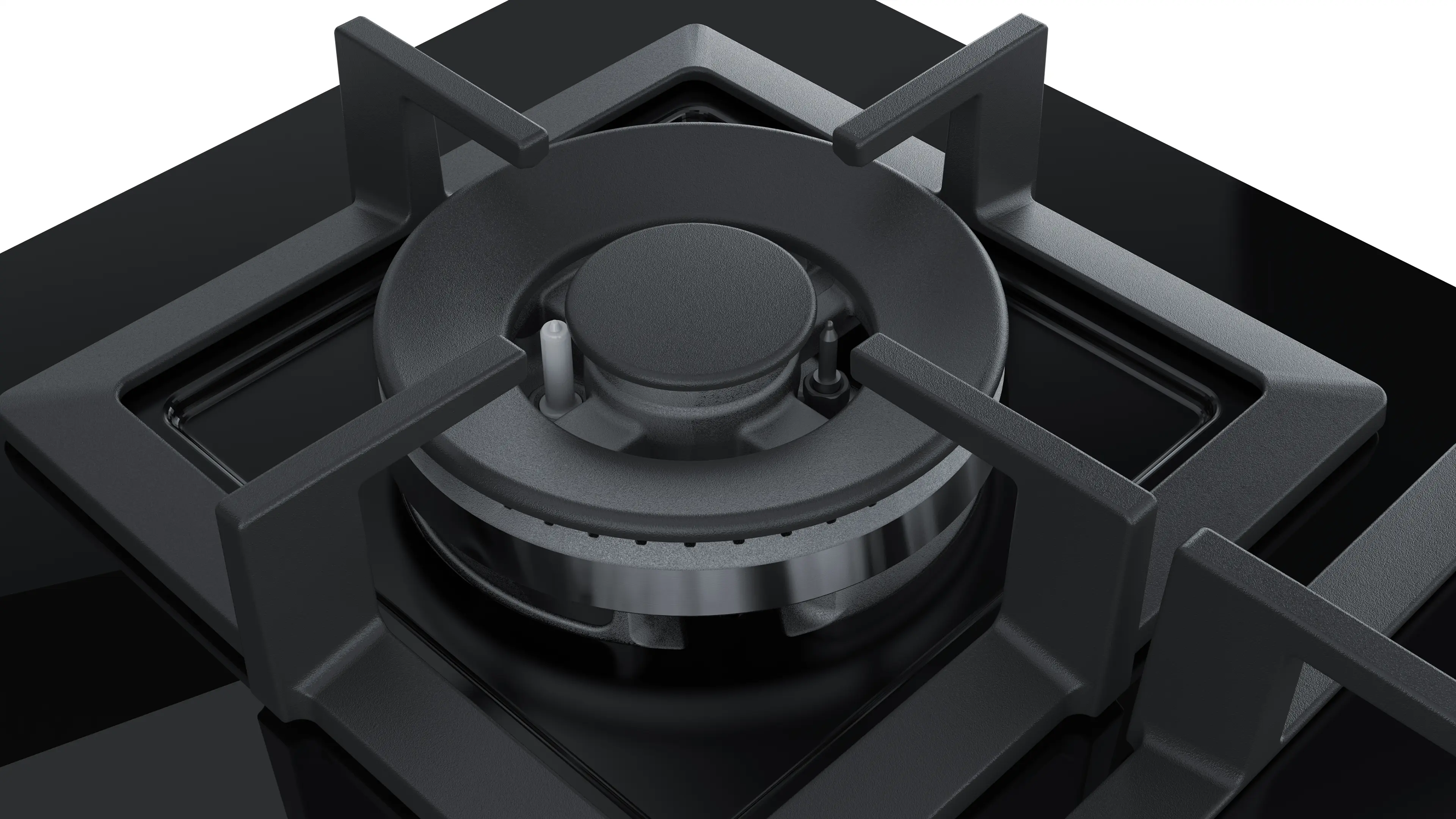 Serie 6 Gazlı Ocak 60 cm Sert cam, Siyah - Gorsel 5