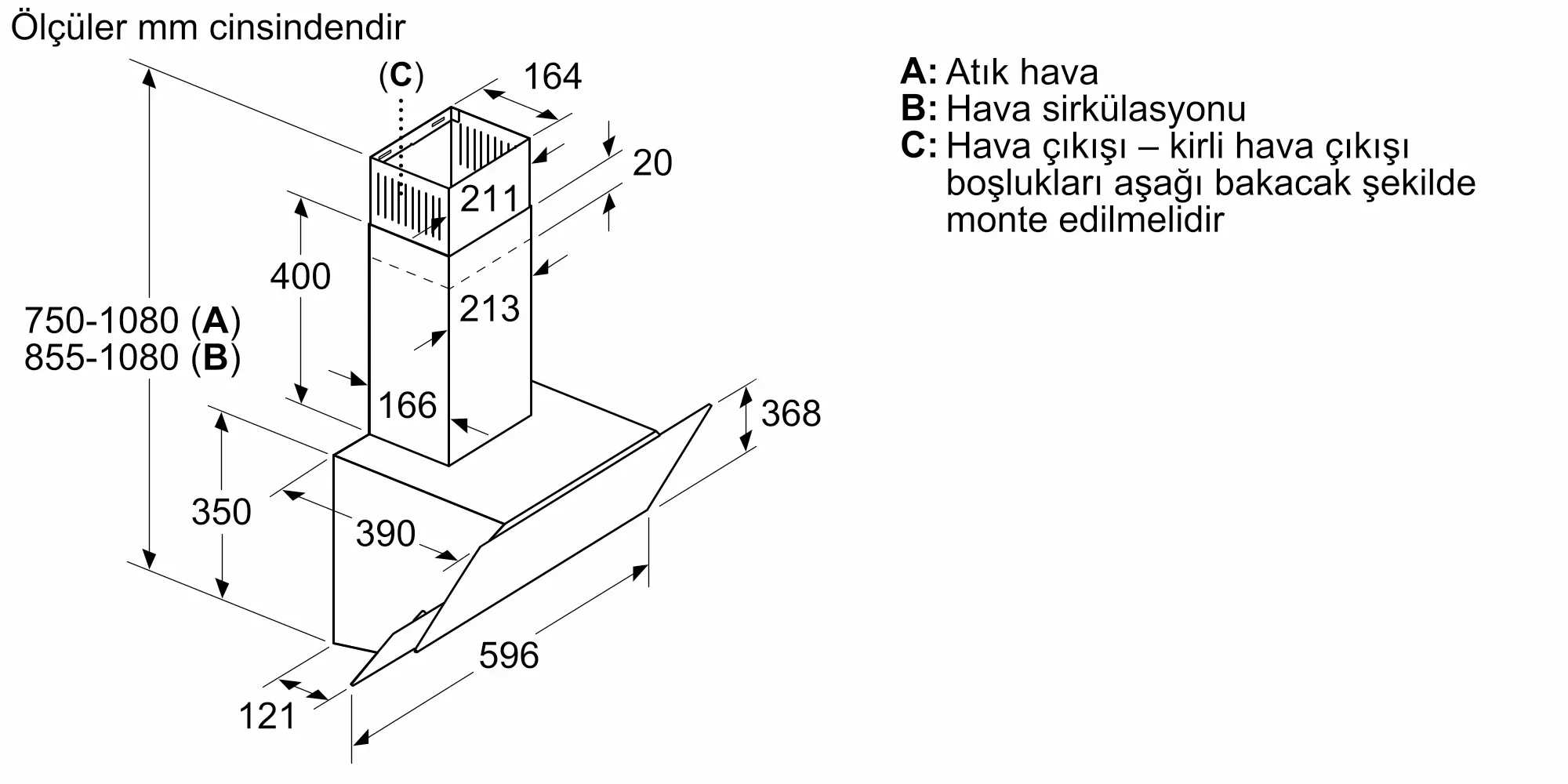 Serie 4 Duvar Tipi Davlumbaz 60 cm NeoKlasik, Beyaz Cam Yüzey - Gorsel 9