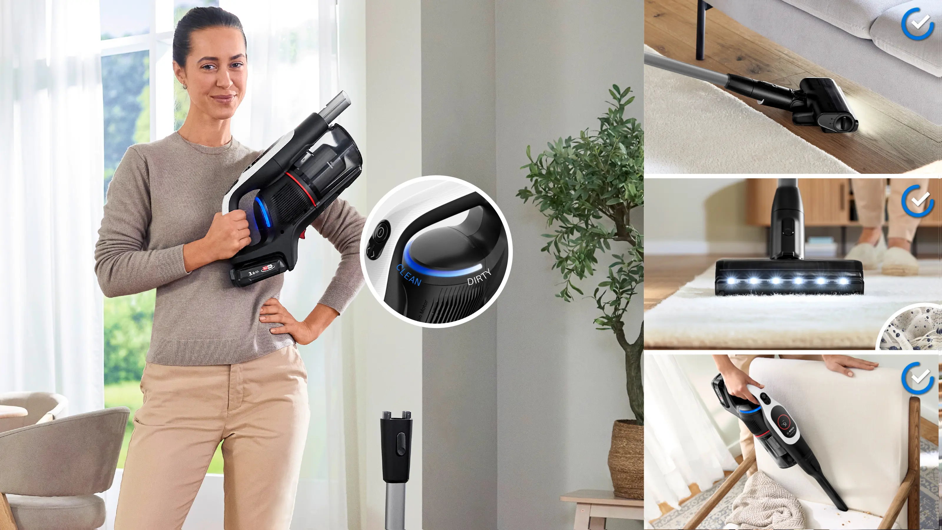 BCS931WBA Şarjlı Süpürge Unlimited 9 Beyaz - Gorsel 16