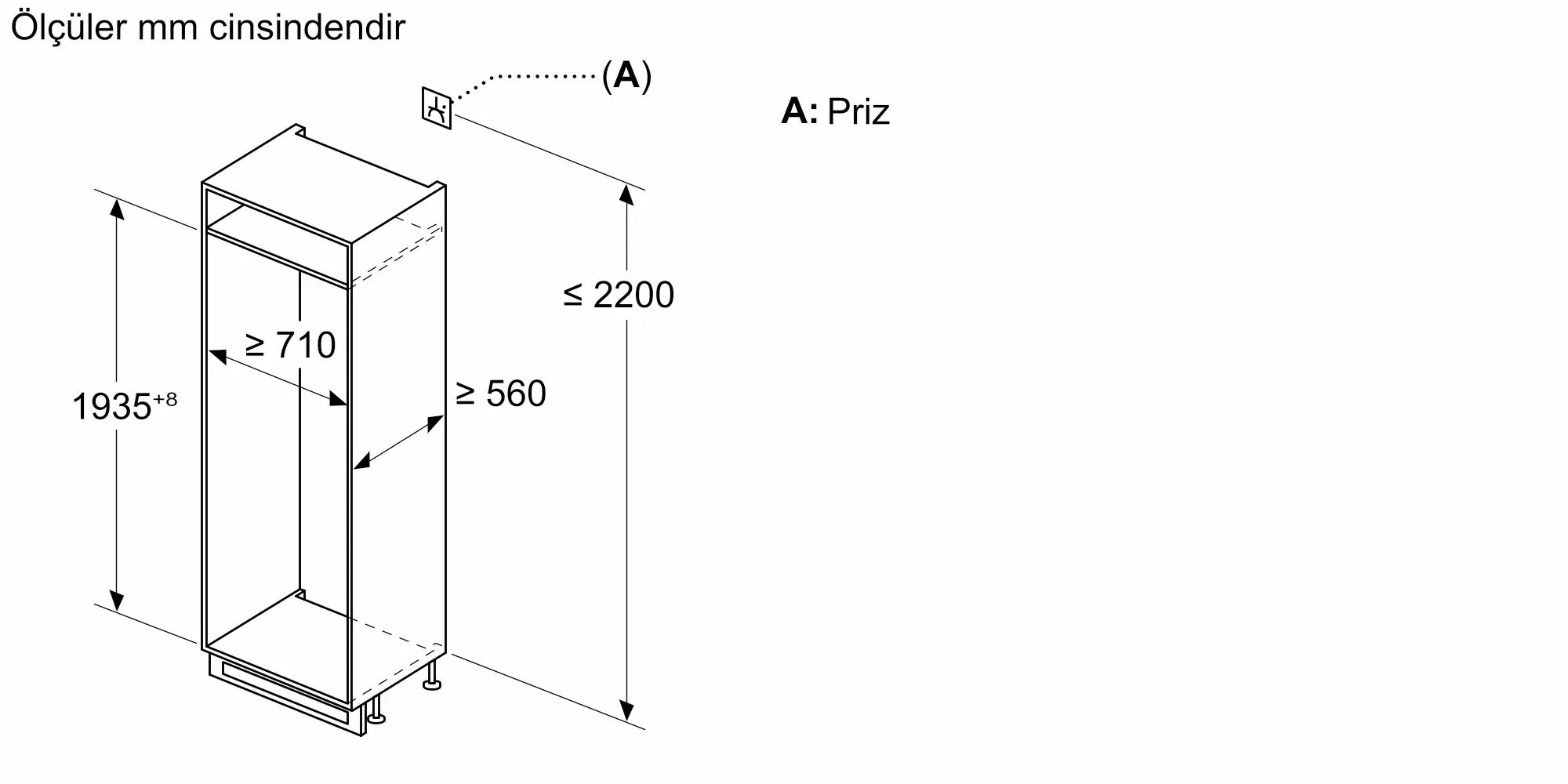 Serie 6 Alttan Donduruculu Ankastre Buzdolabı 193.5 x 70.8 cm softClosing Düz Menteşe - Gorsel 10