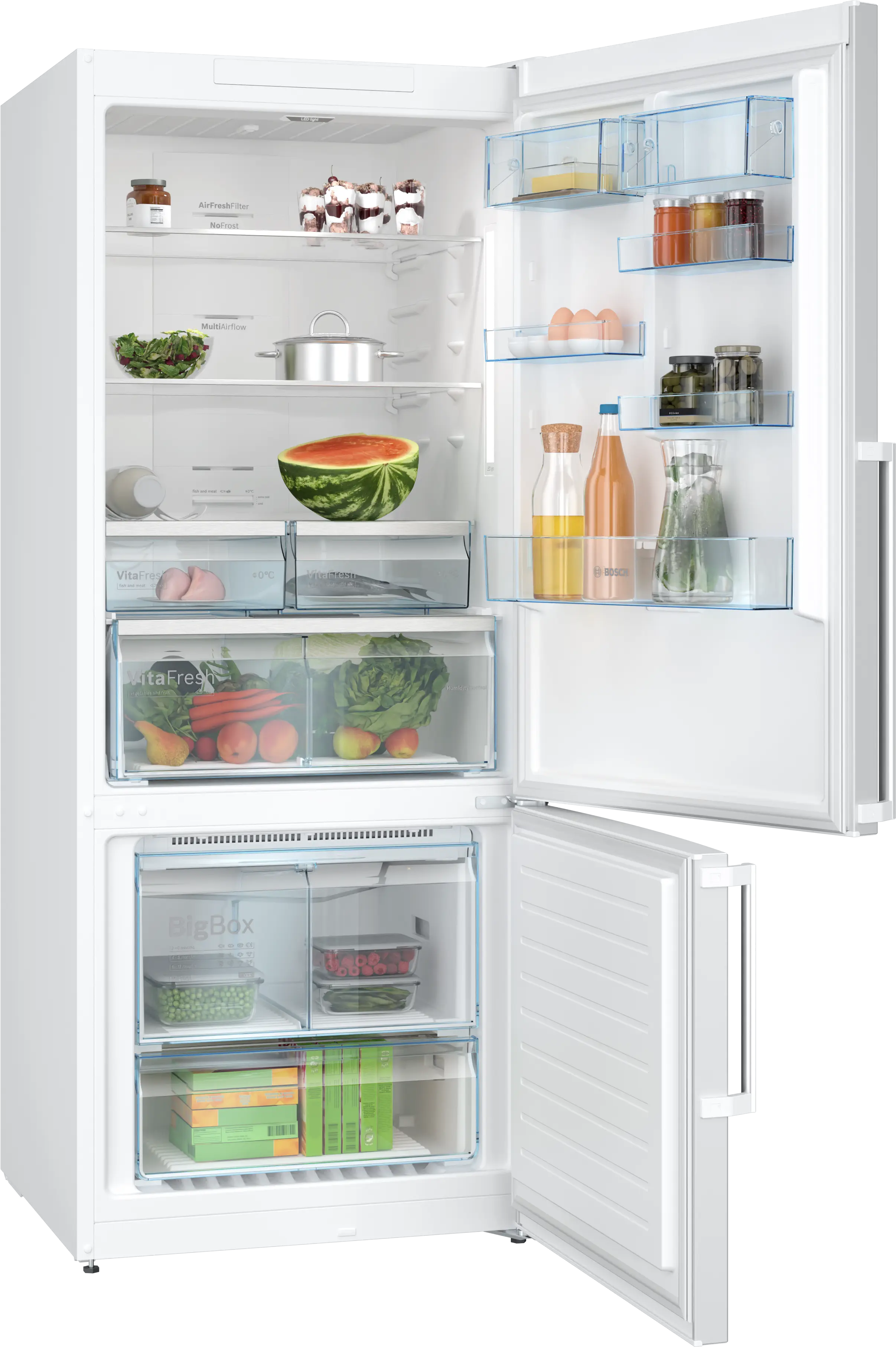 Serie 6 Alttan Donduruculu Buzdolabı 186 x 75 cm Beyaz, Total No Frost - Gorsel 2