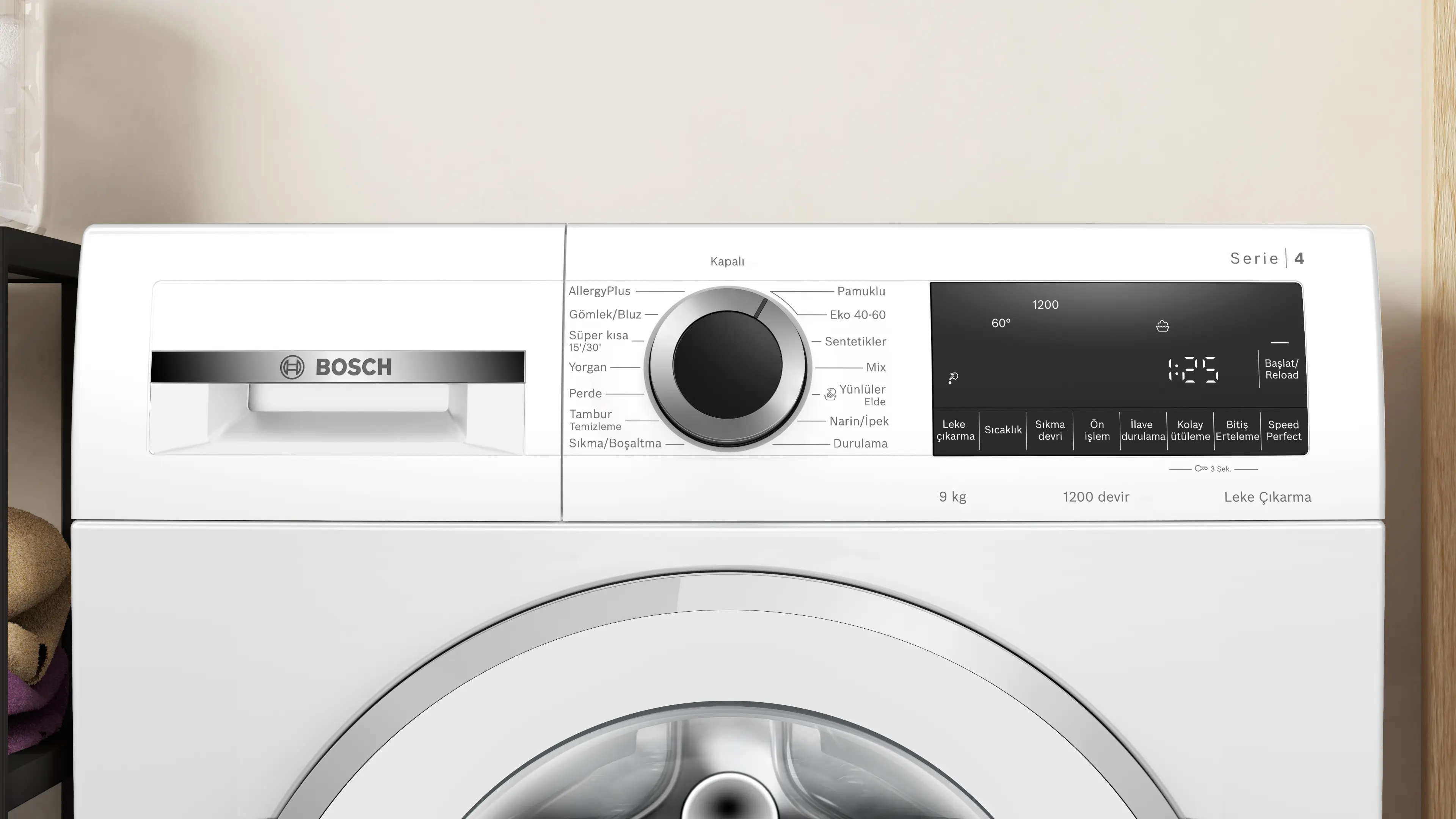 Serie 4 Çamaşır Makinesi 9 kg maks. 1200 dev./dak. - Gorsel 2