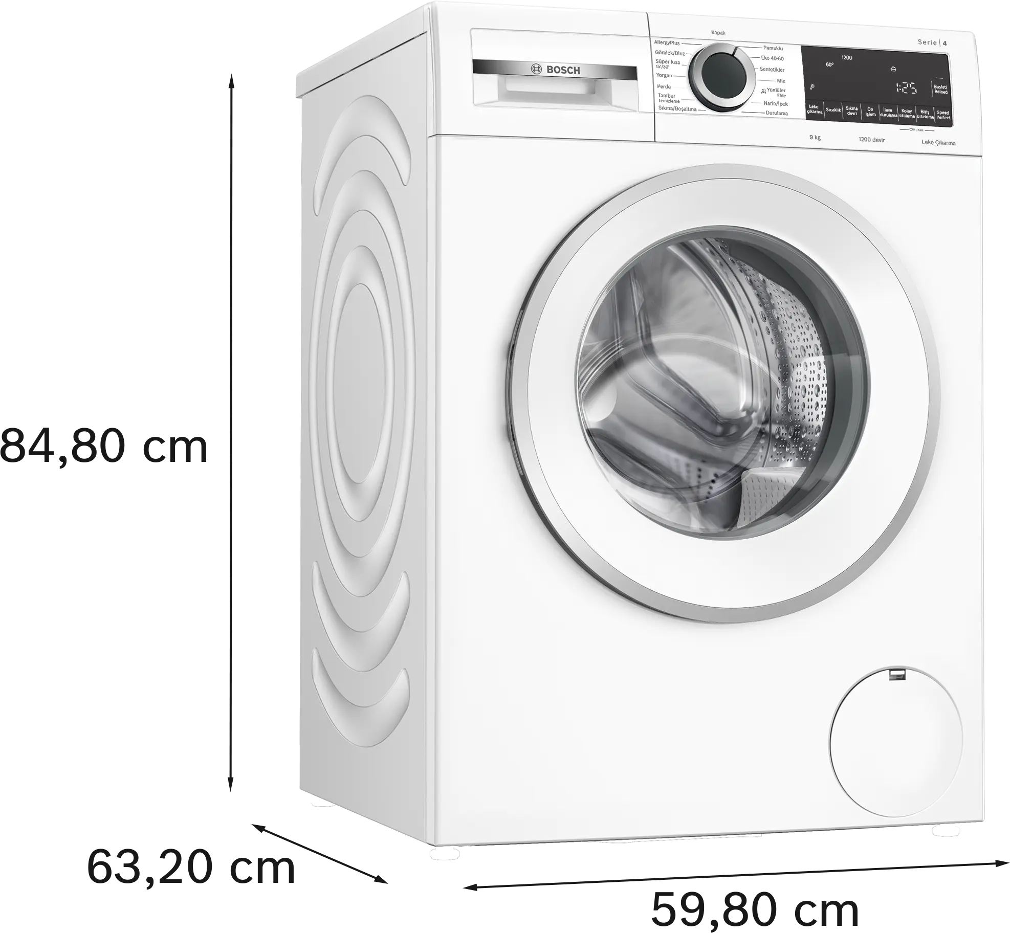 Serie 4 Çamaşır Makinesi 9 kg maks. 1200 dev./dak. - Gorsel 7