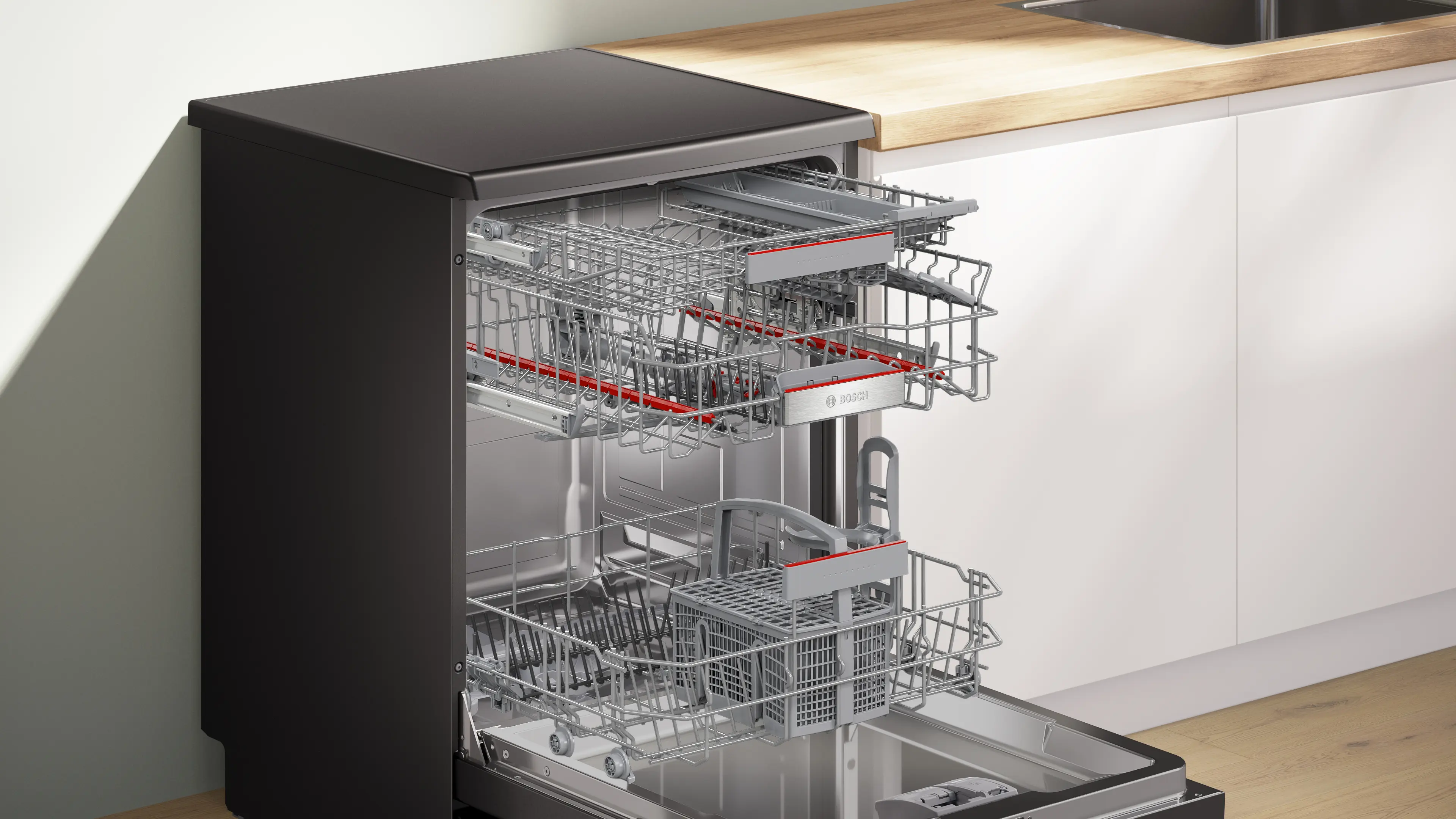 Serie 6 Solo Bulaşık Makinesi 60 cm Kolay Temizlenebilir Siyah Inox - Gorsel 4