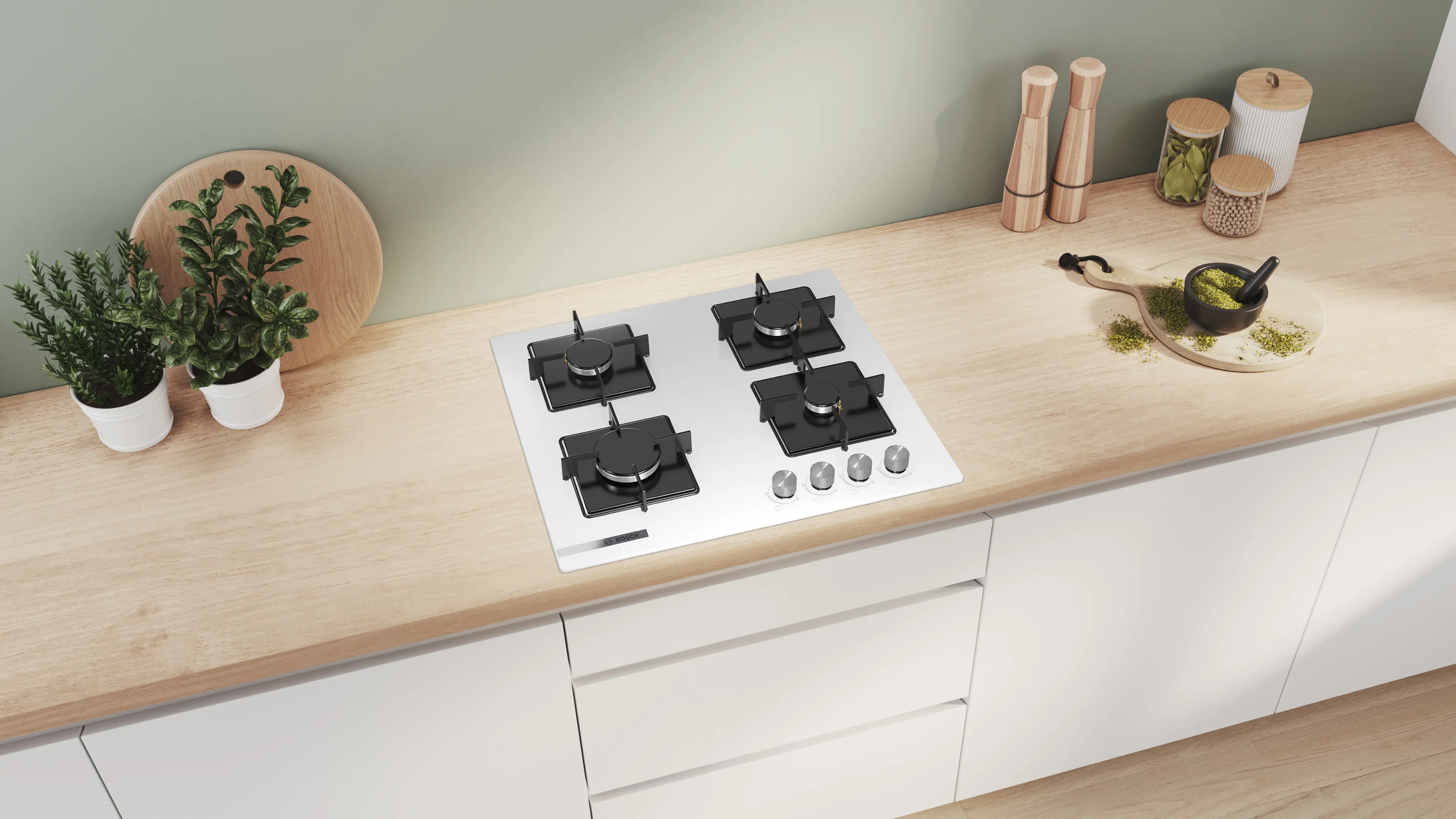 Serie 2 Gazlı Ocak 60 cm Sert cam, Beyaz - Gorsel 5