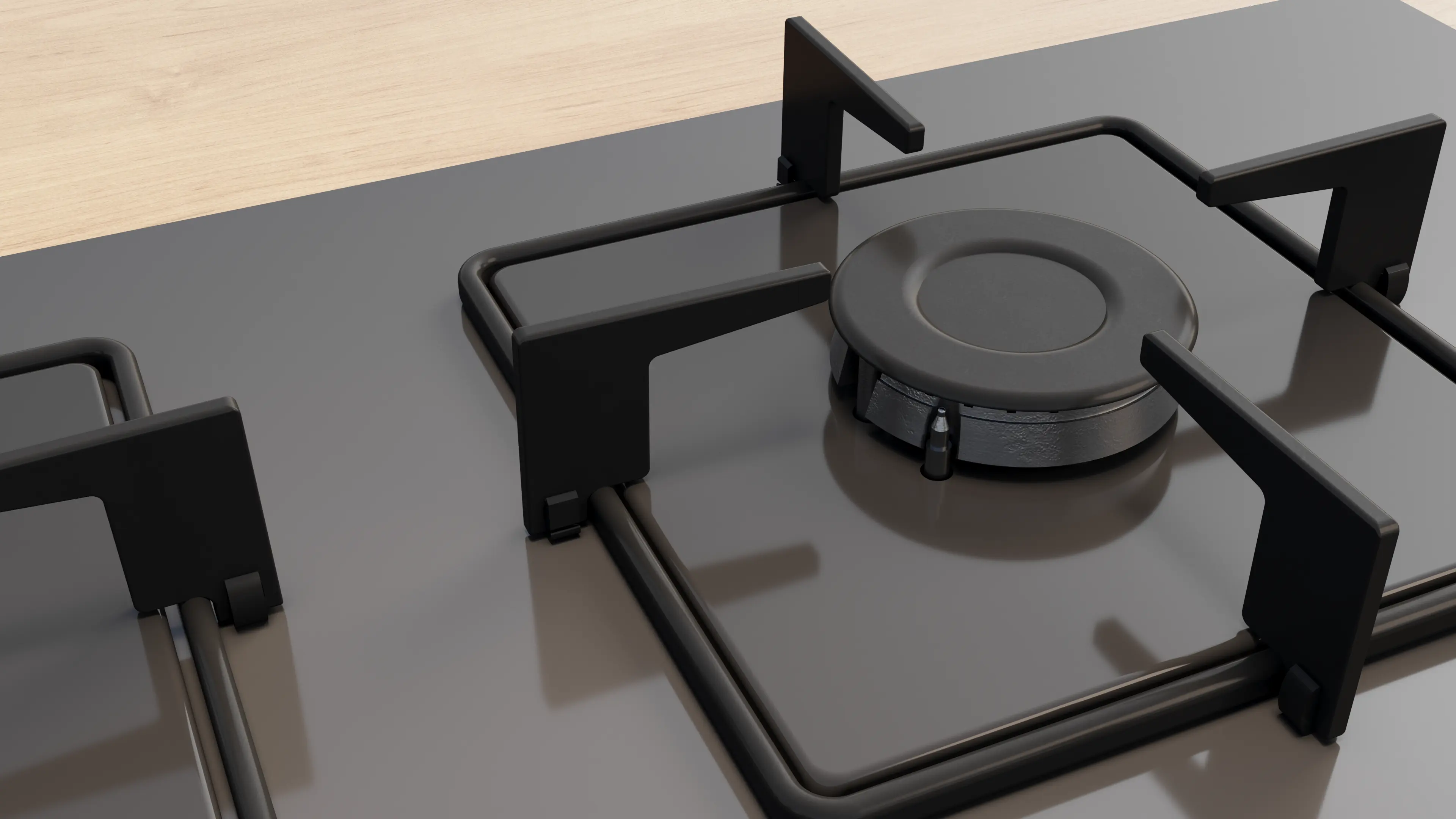 Serie 4 Gazlı Ocak 60 cm Sert cam, Antrasit gri - Gorsel 6